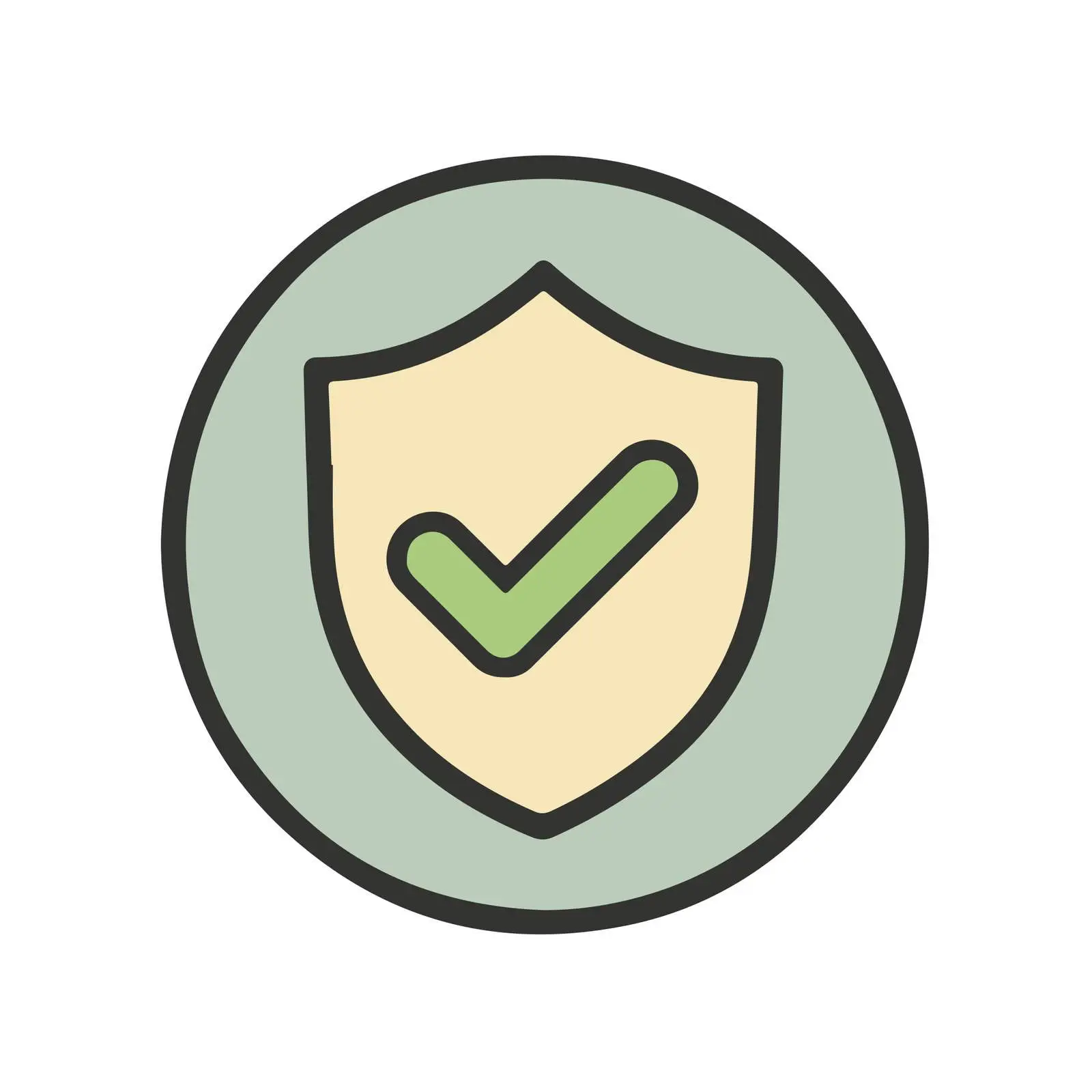 Minimalist Shield Check Icon — free download from Dotvec