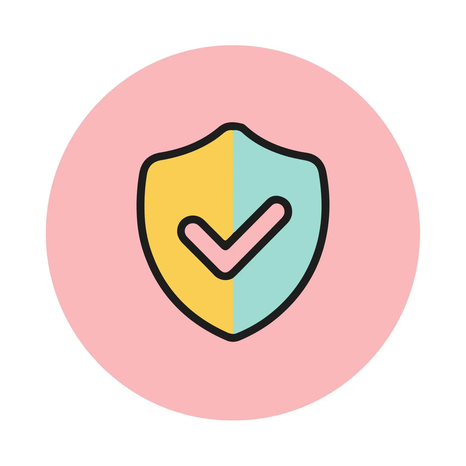 Shield Check Flat Icon — free download from Dotvec