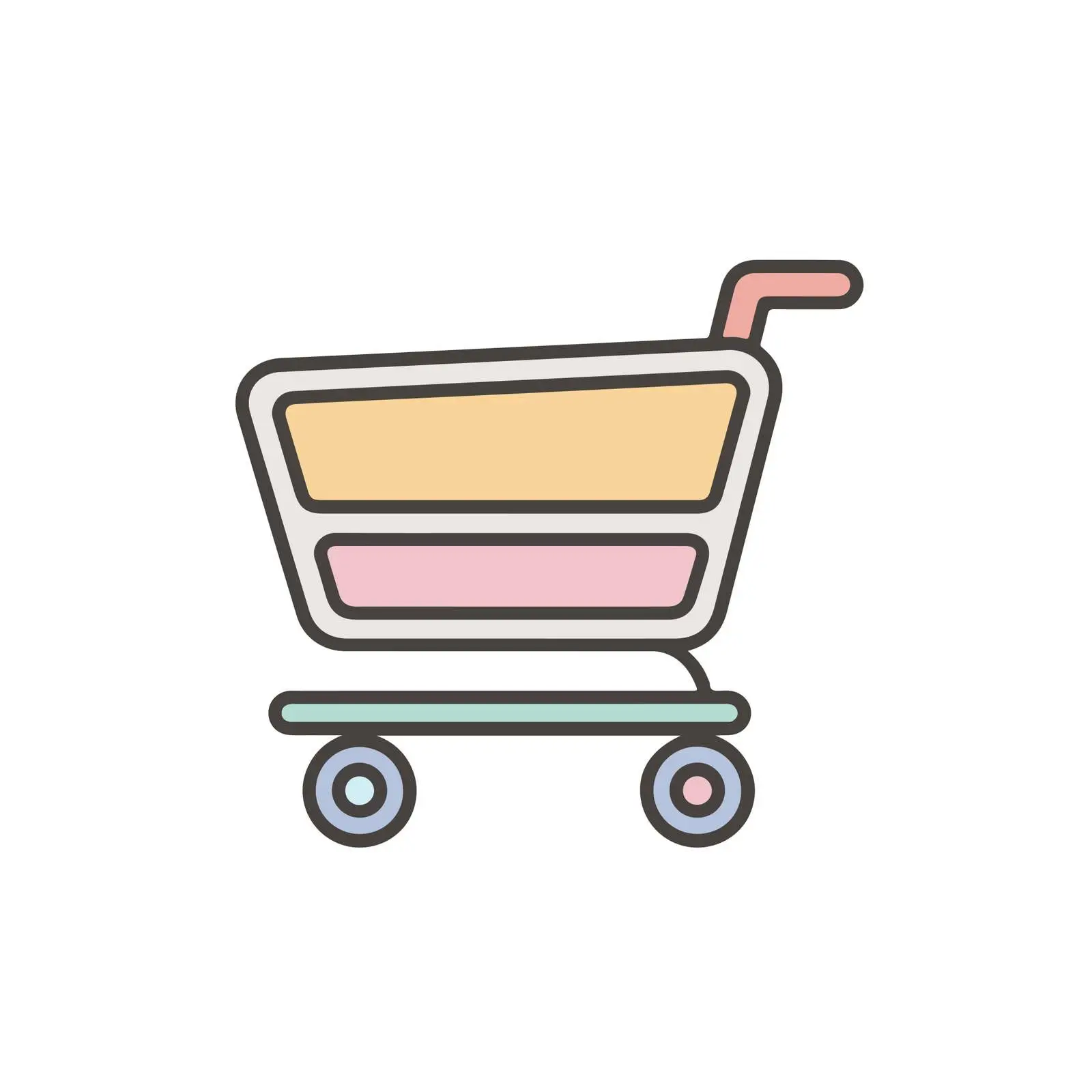 Minimal Pastel Shopping Cart Icon — free download from Dotvec