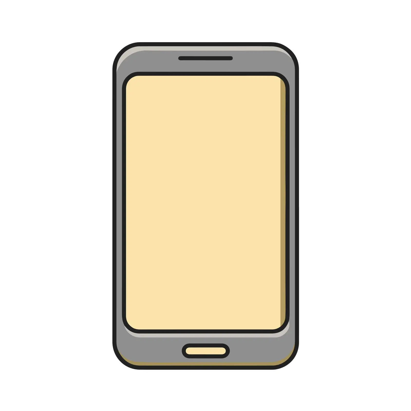 Smartphone Icon Flat Design Two-Color — free download from Dotvec