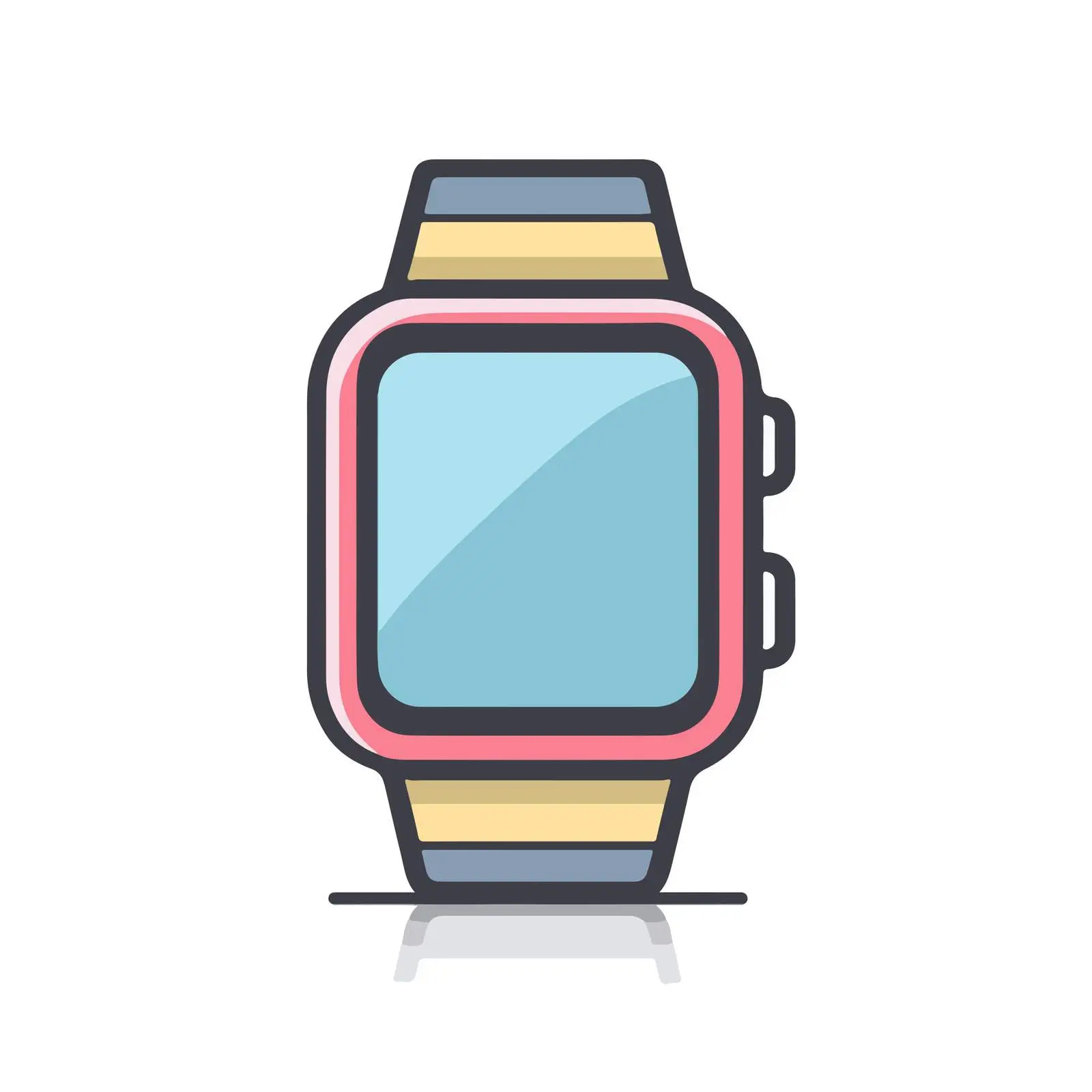 Smartwatch Icon Two-Color Flat Design — free download from Dotvec