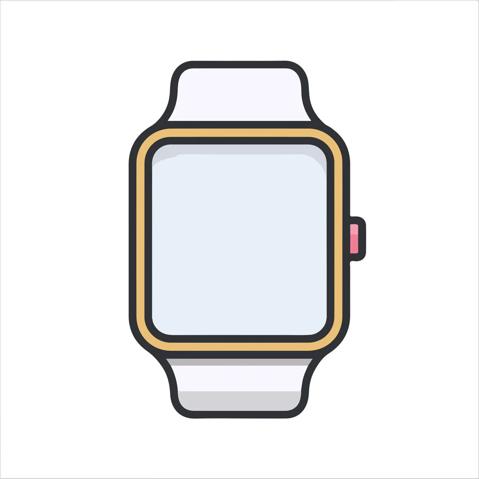 Smartwatch Flat Icon Design — free download from Dotvec