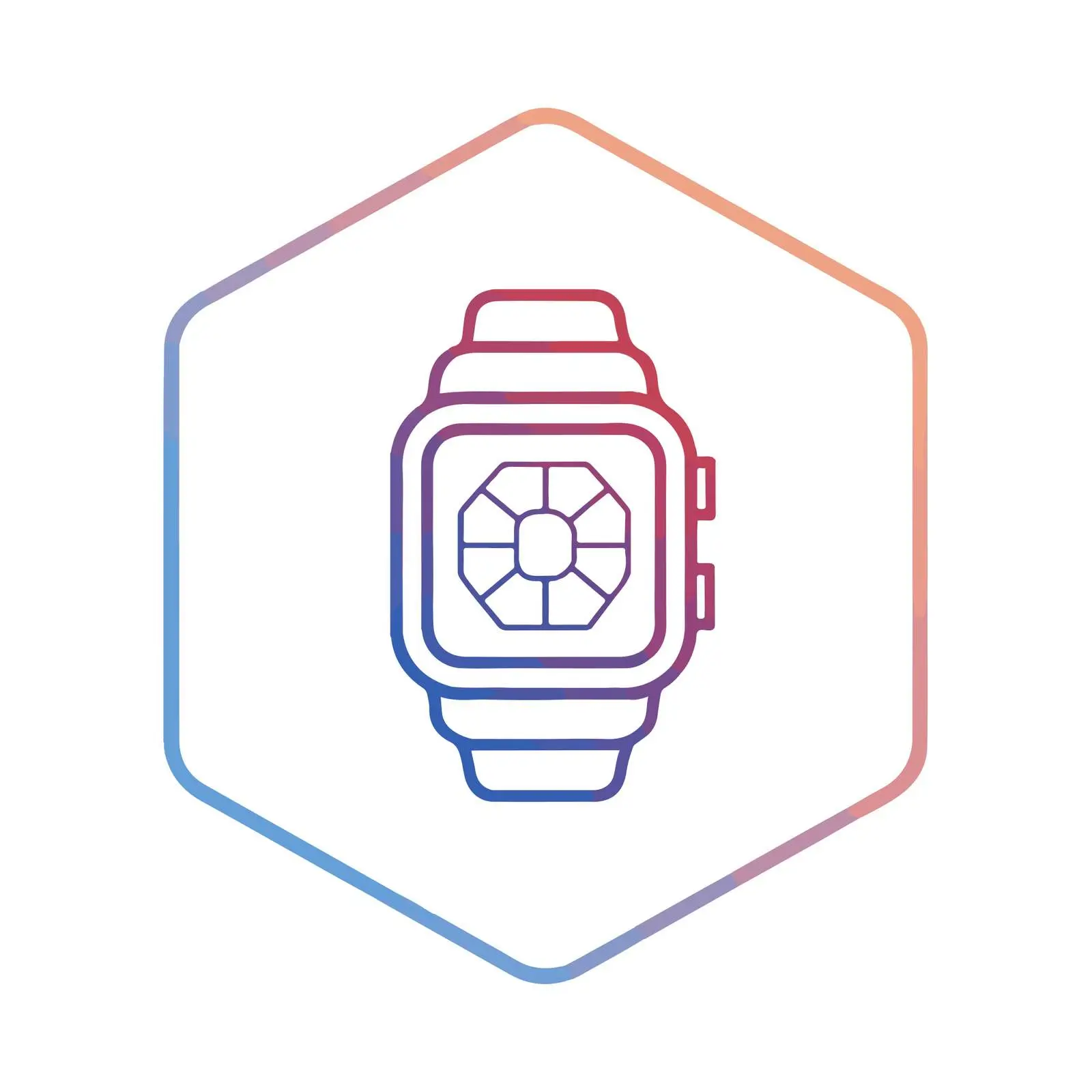 Smartwatch Flat Icon Design — free download from Dotvec