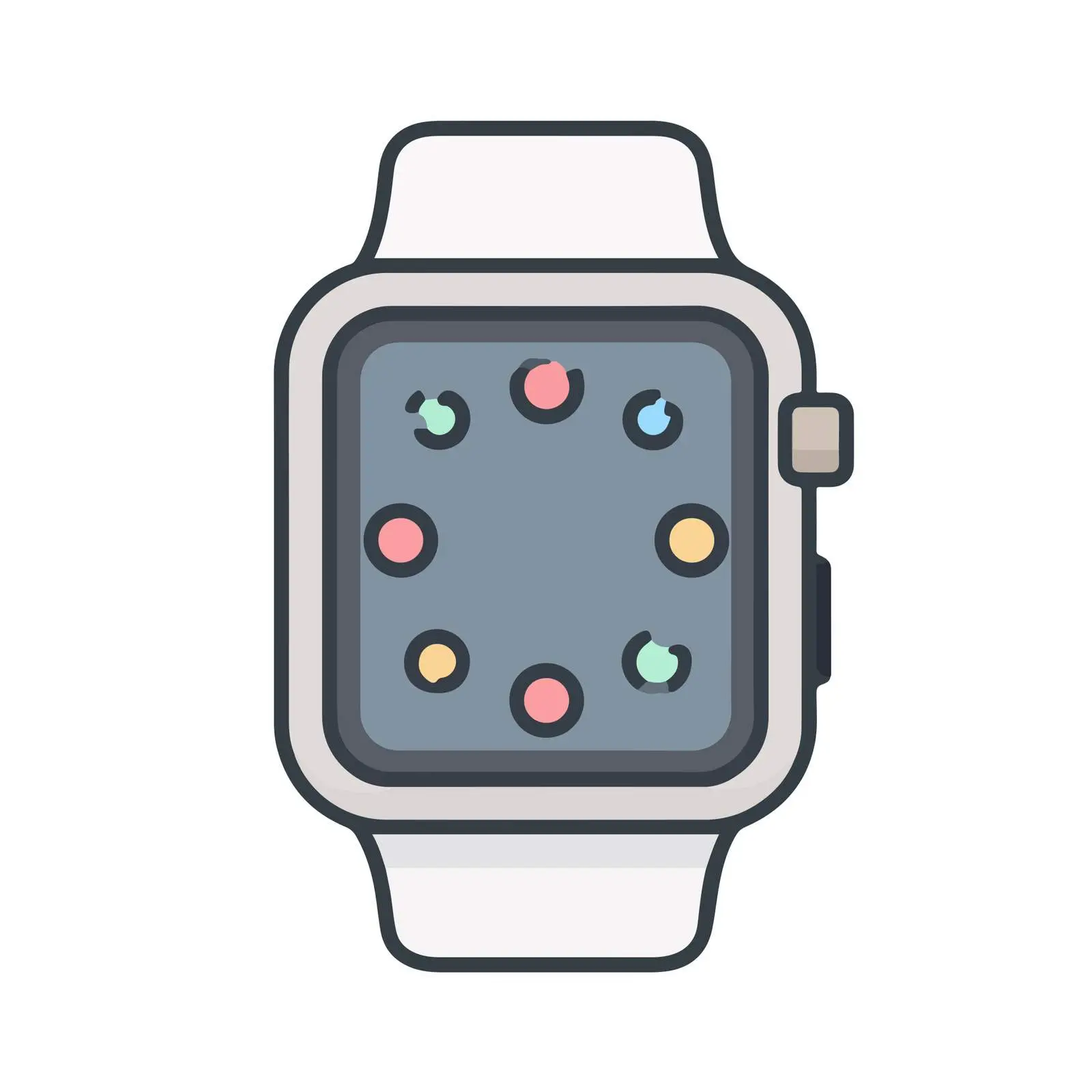 Smartwatch Thin-line Icon — free download from Dotvec