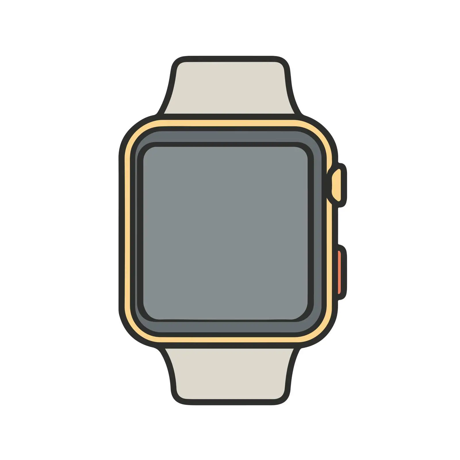 Smartwatch Flat Icon Design — free download from Dotvec