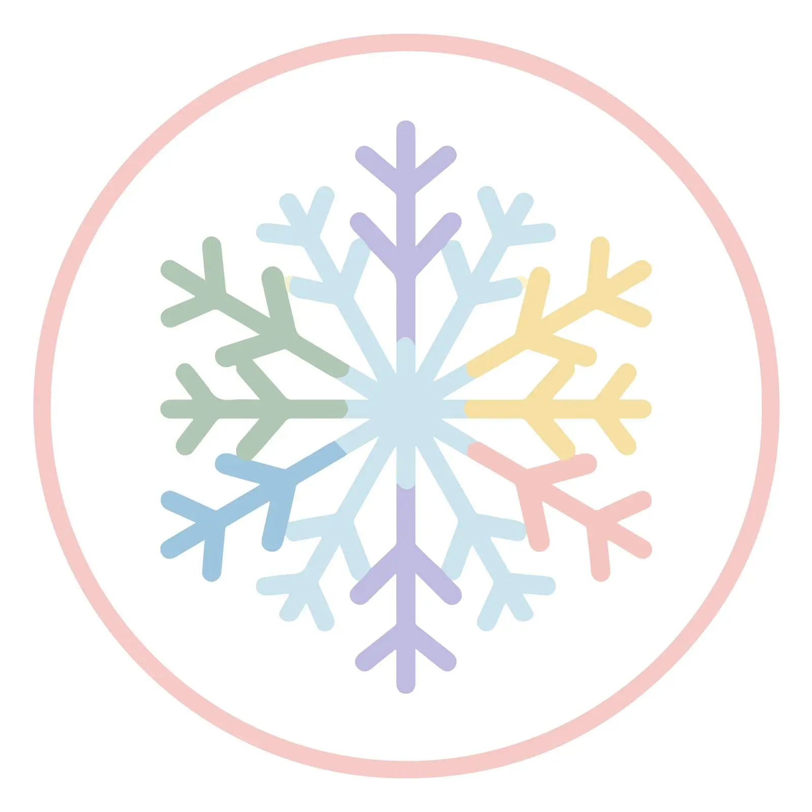 Snowflake Flat Design Clean UI Icon — free download from Dotvec