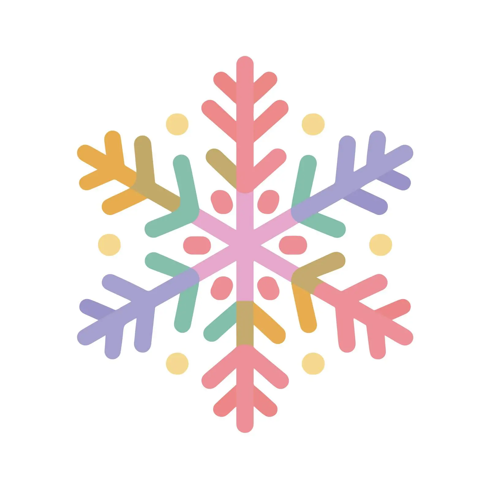 Snowflake Icon in Pastel Colors — free download from Dotvec