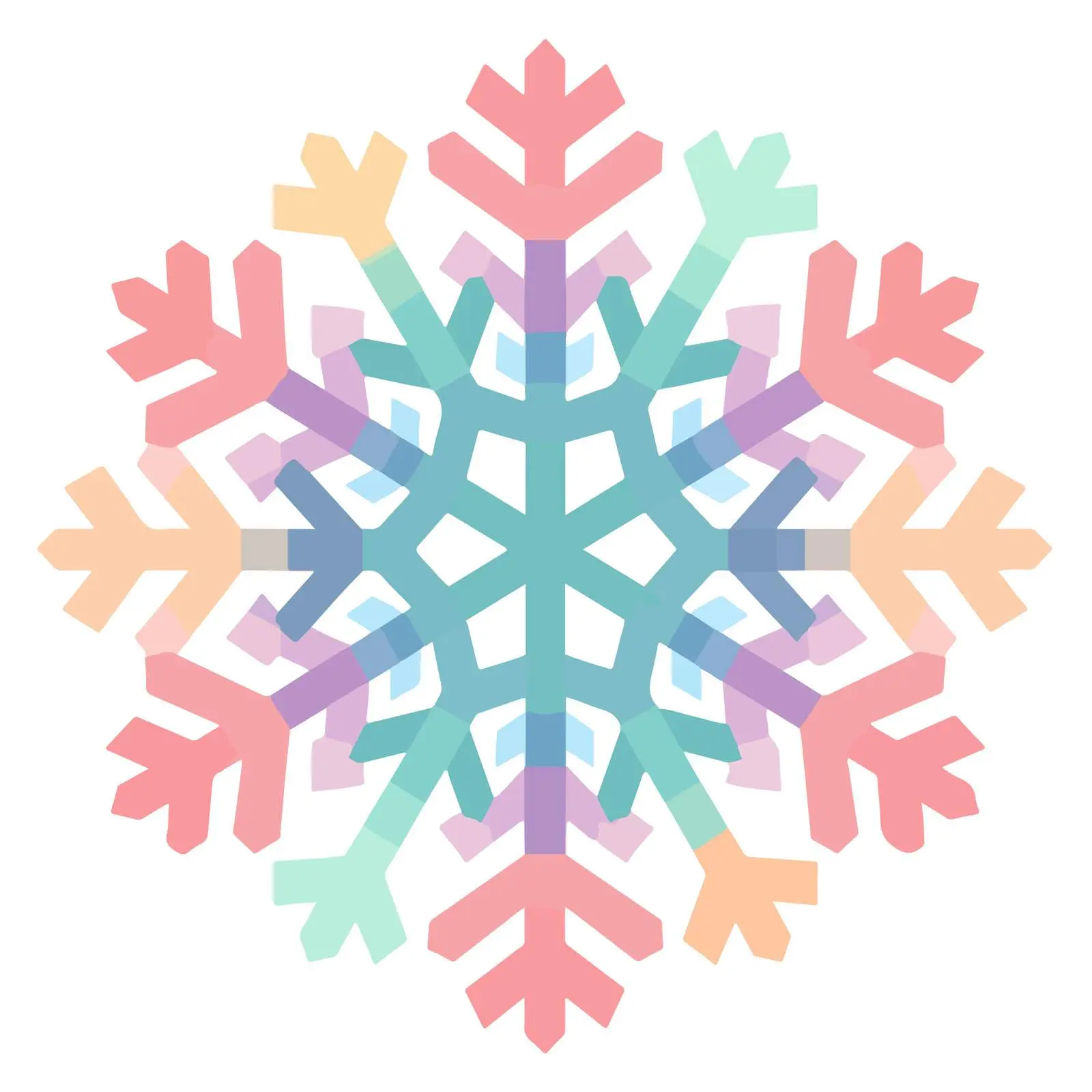 Snowflake Icon in Pastel Colors — free download from Dotvec