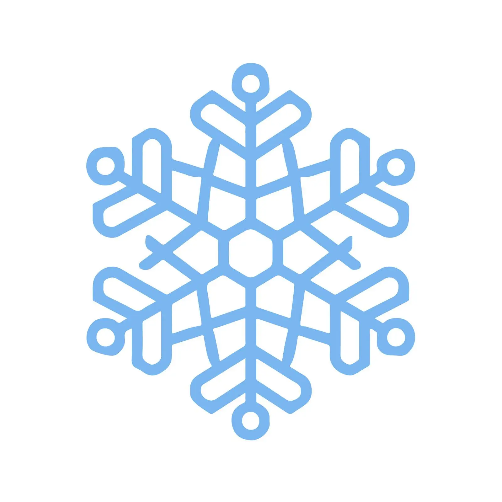 Snowflake Monoline Icon — free download from Dotvec