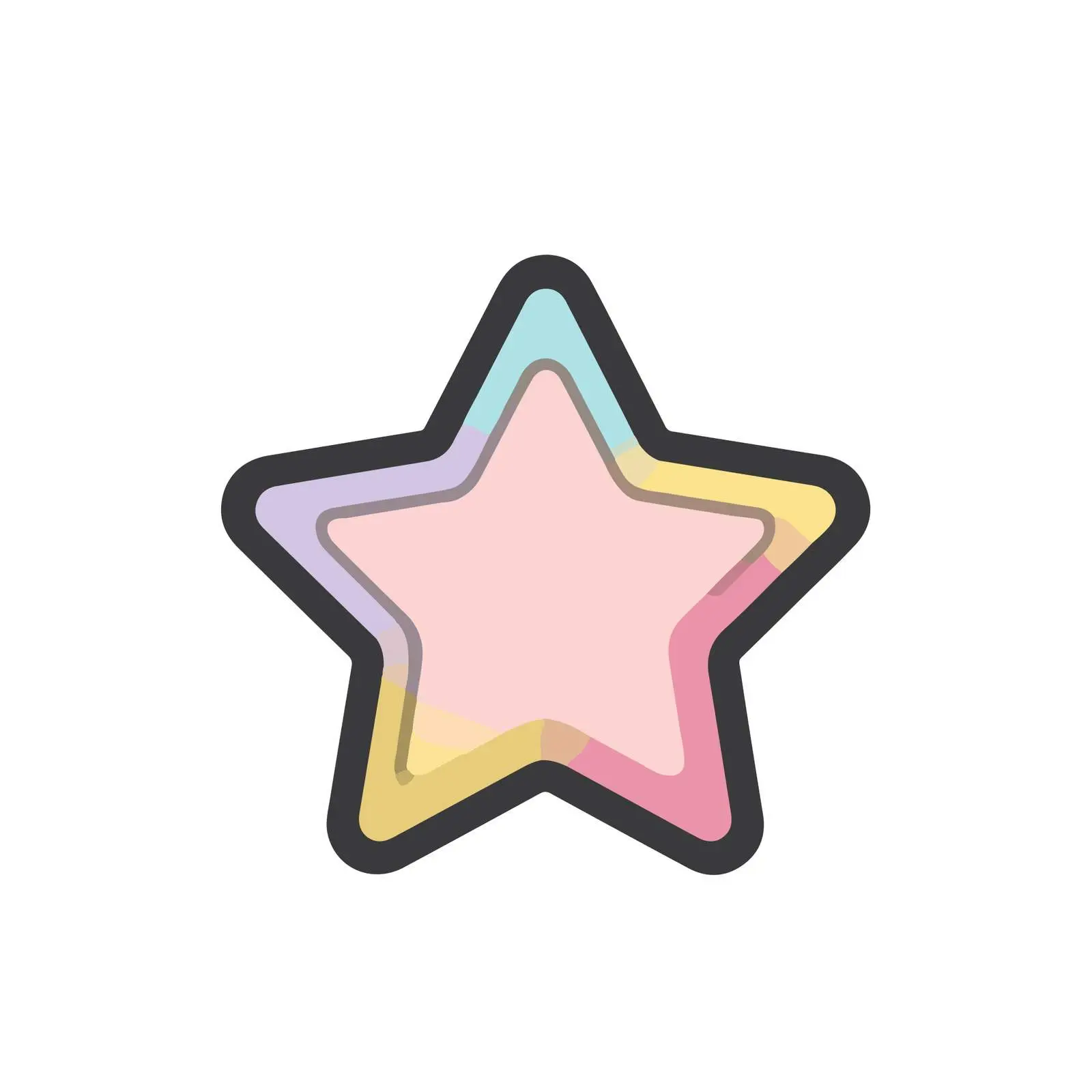 Star Clean UI Icon in Pastel Colors — free download from Dotvec