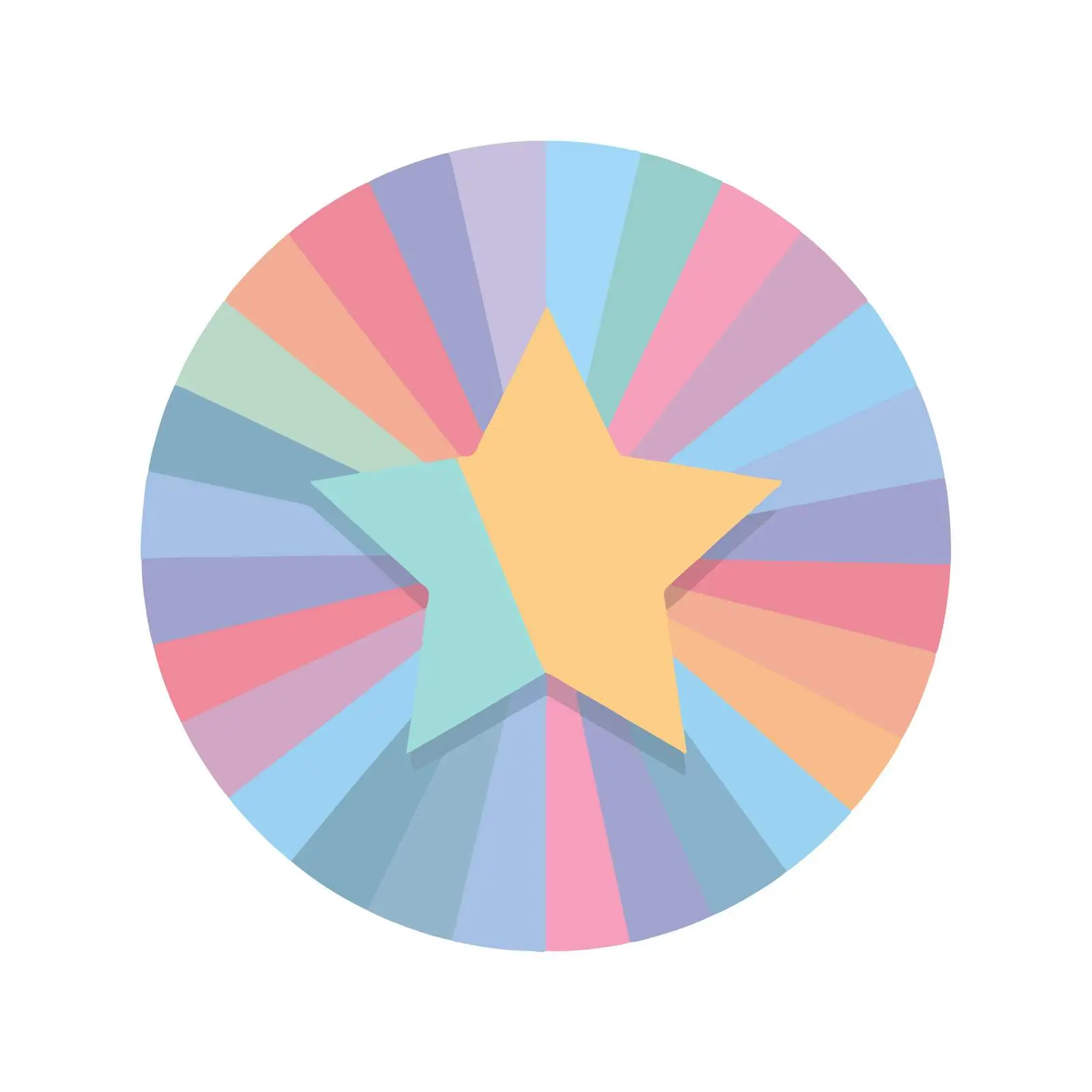Star Icon Vector Design in Pastel Colors — free download from Dotvec