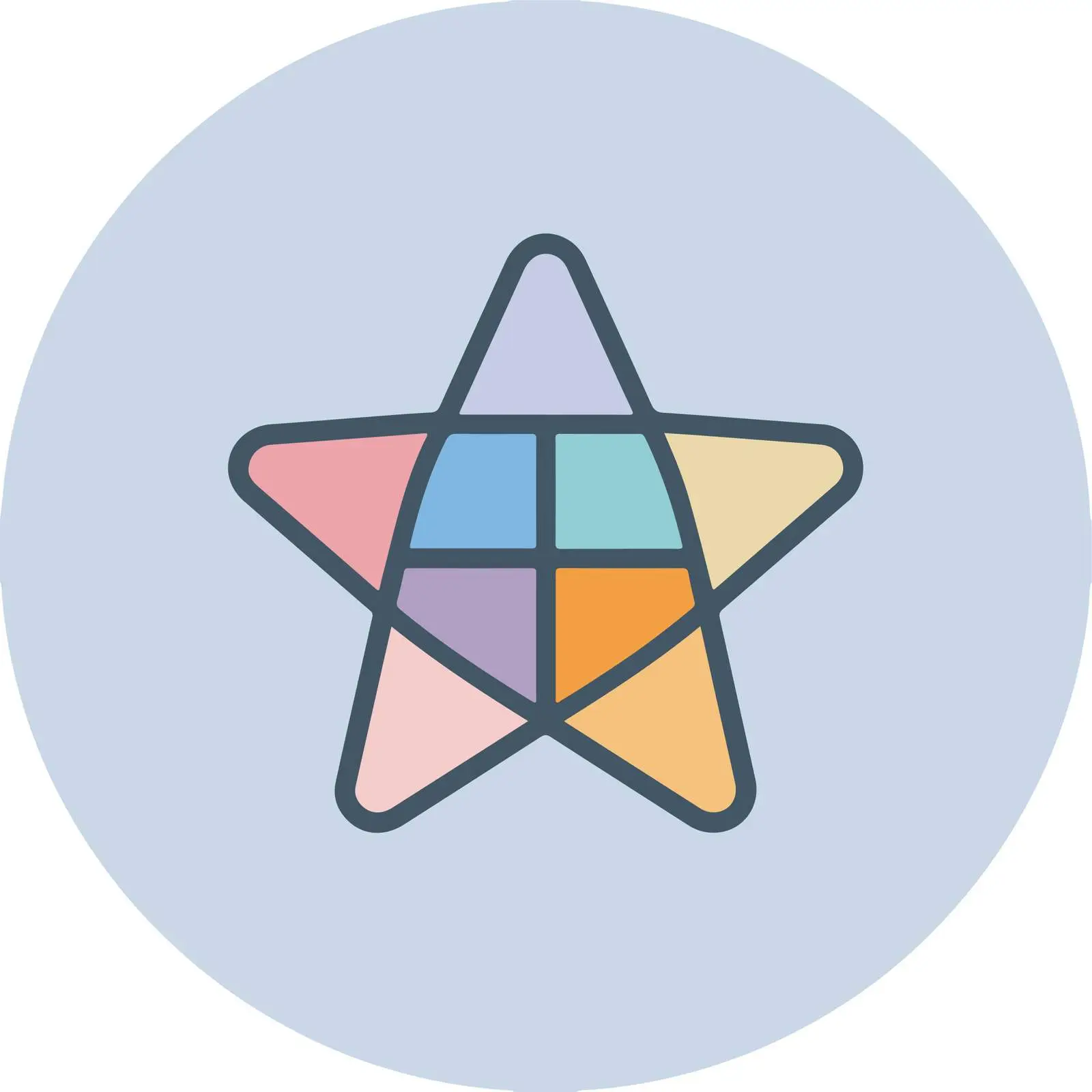 Minimalist Star Icon in Pastel Colors — free download from Dotvec