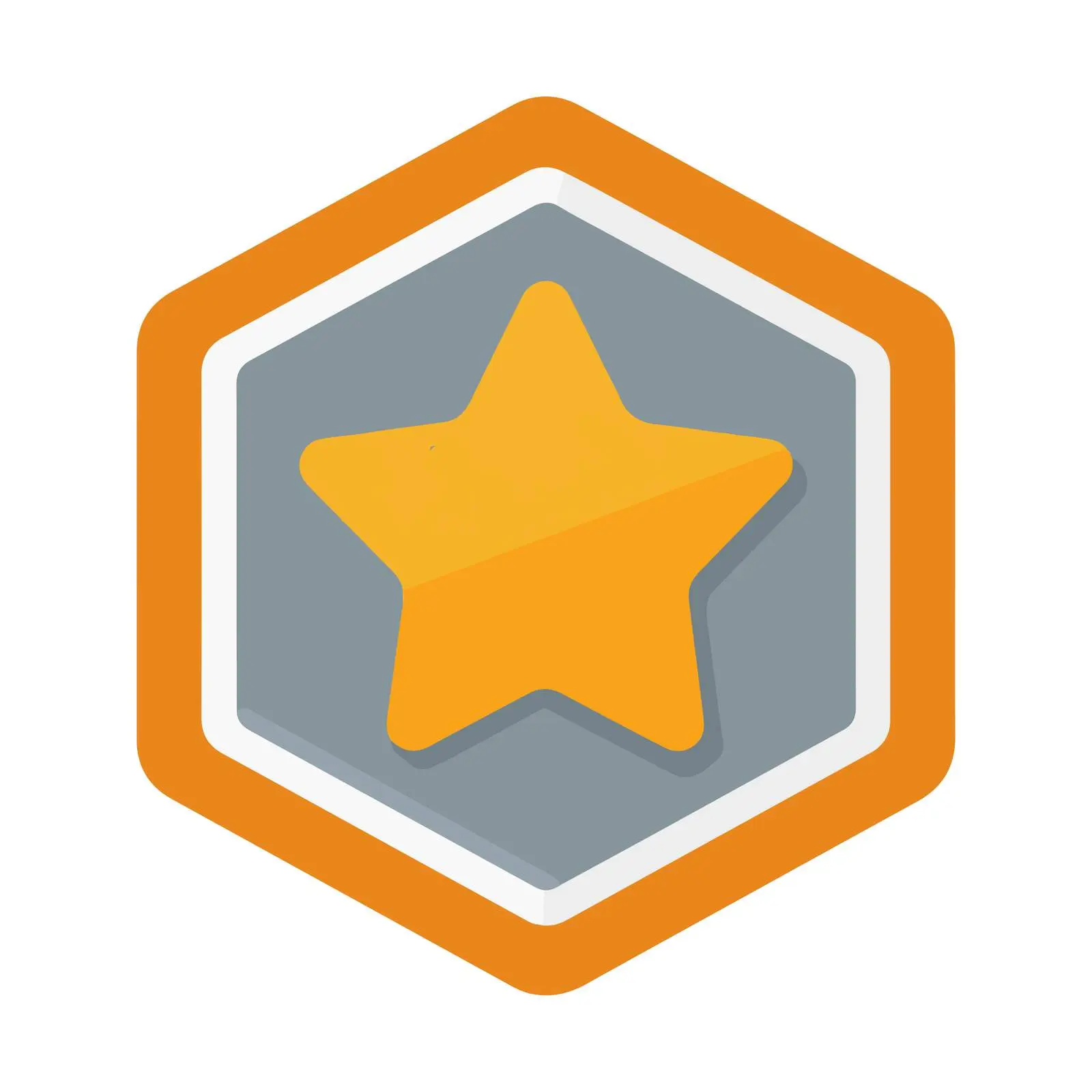 Two-Color Star Icon – free flat pal image from Dotvec
