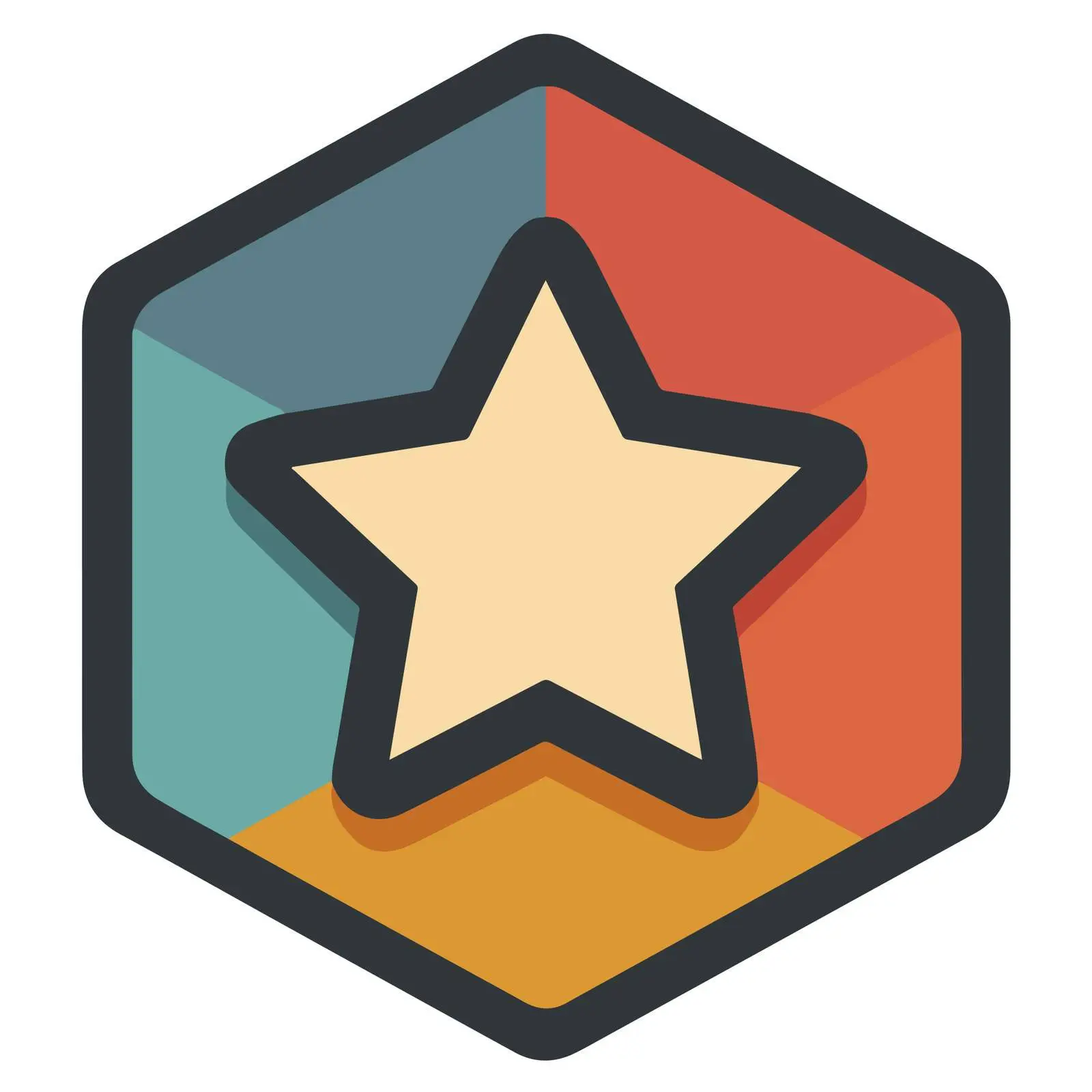 Star Icon Solid Design Flat Colors — free download from Dotvec