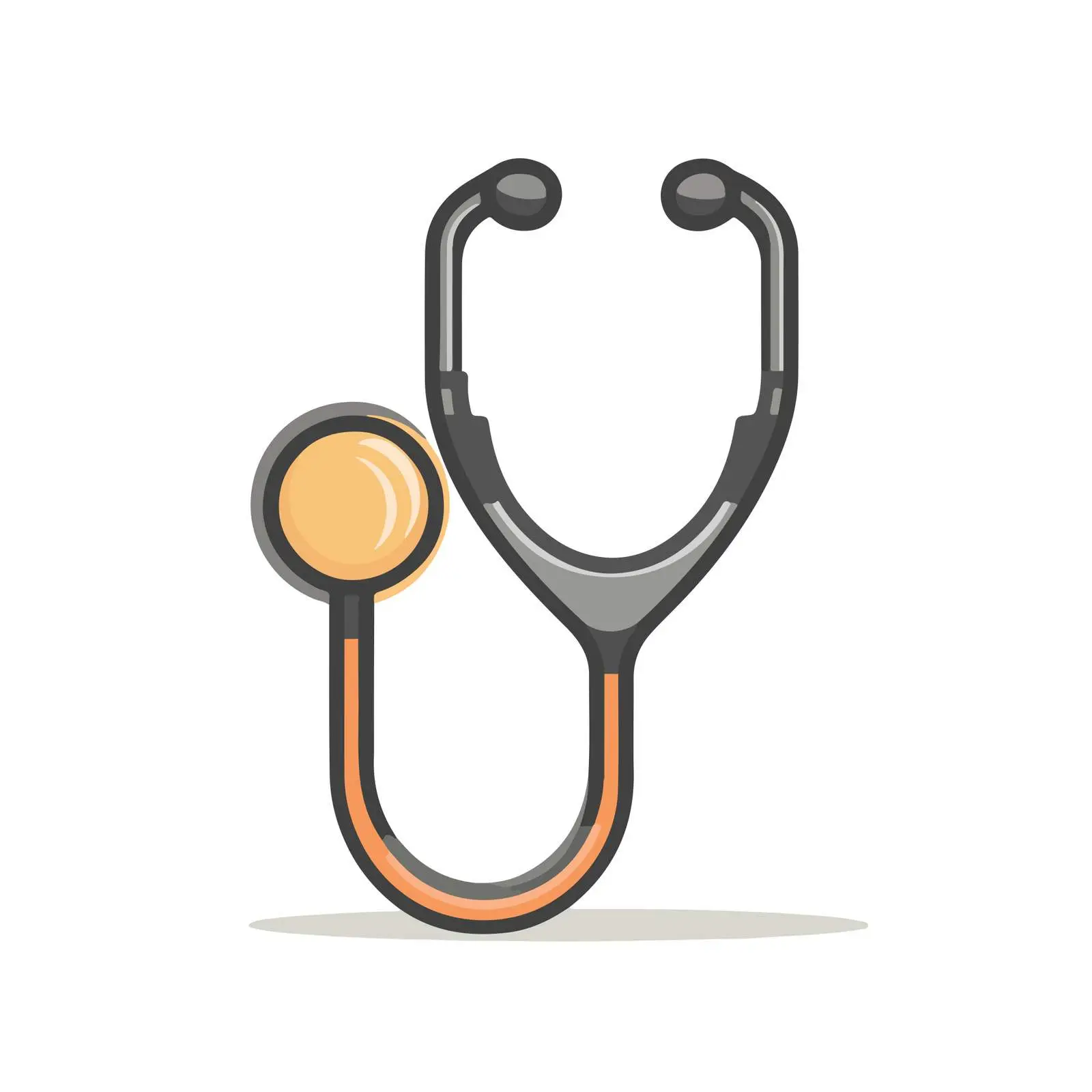 Stethoscope Flat Icon Design — free download from Dotvec