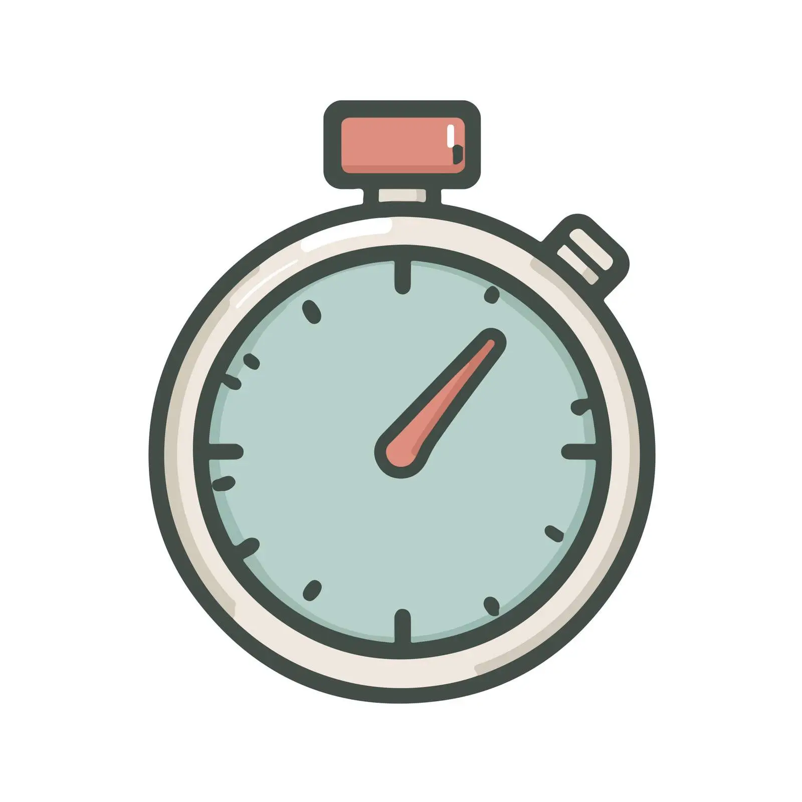 Stopwatch Monoline Icon — free download from Dotvec