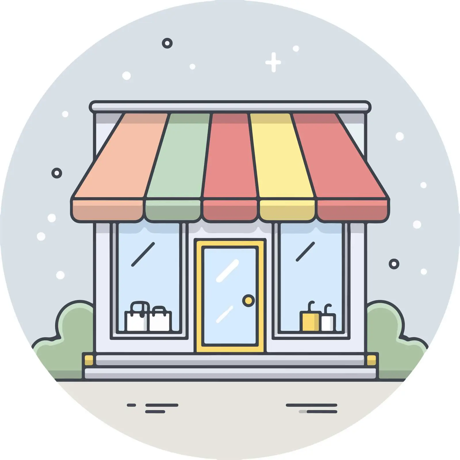 Storefront Pictogram Flat Design Icon — free download from Dotvec