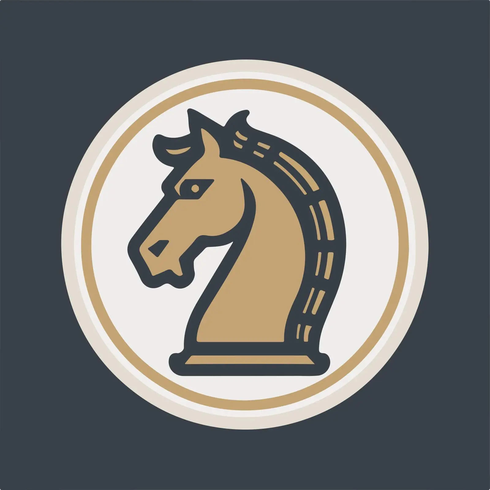 Chess Knight Strategy Icon — free download from Dotvec