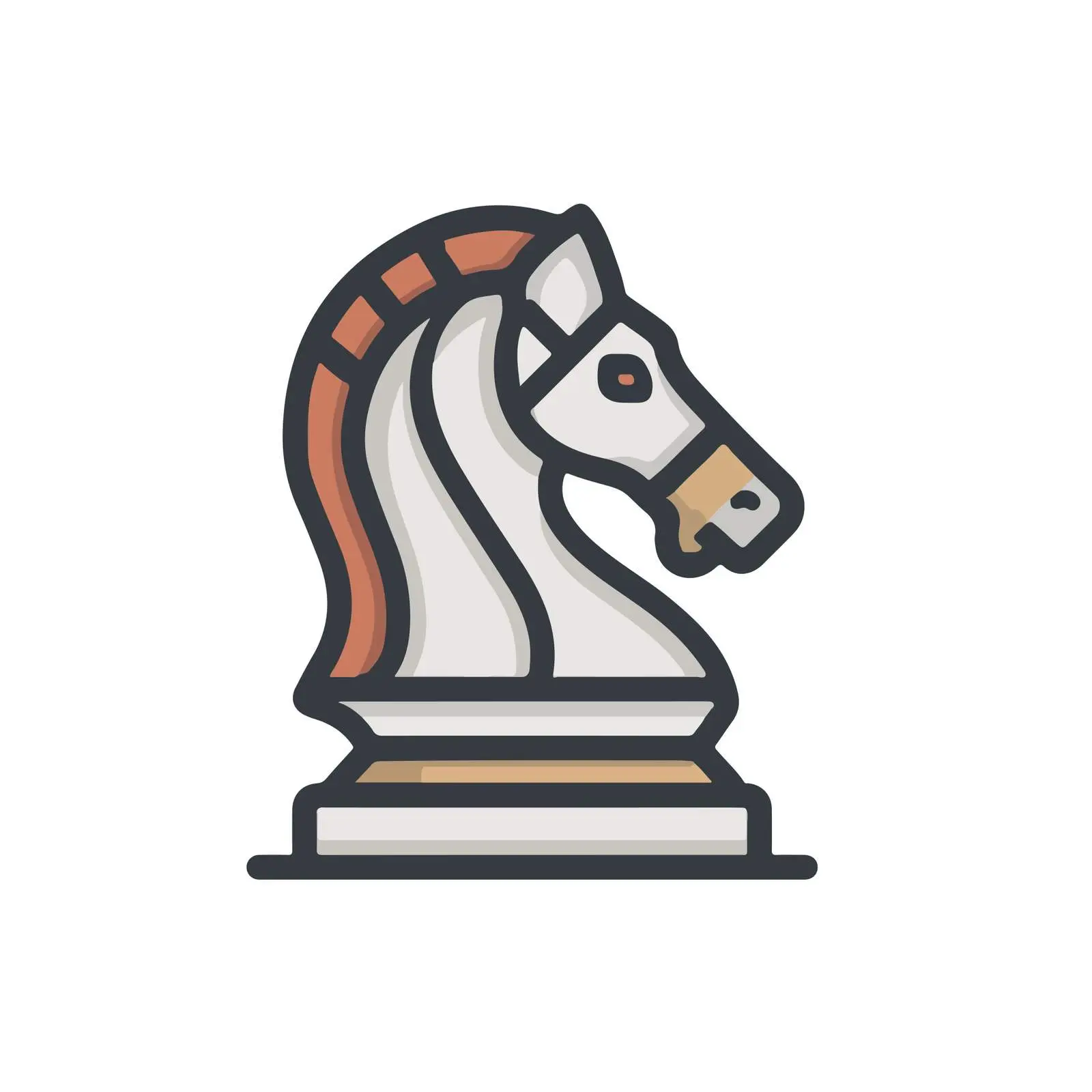 Chess Knight Strategy Icon — free download from Dotvec