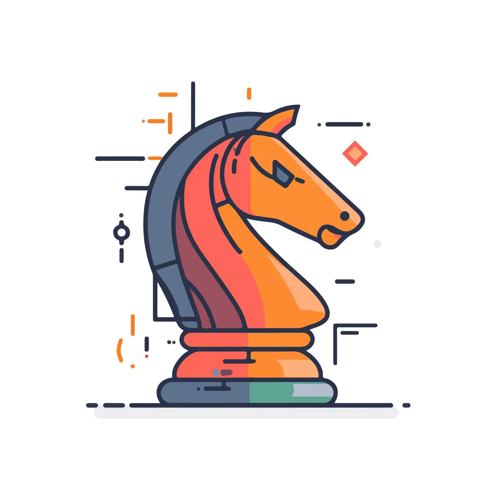 Chess Knight Strategy Icon — free download from Dotvec