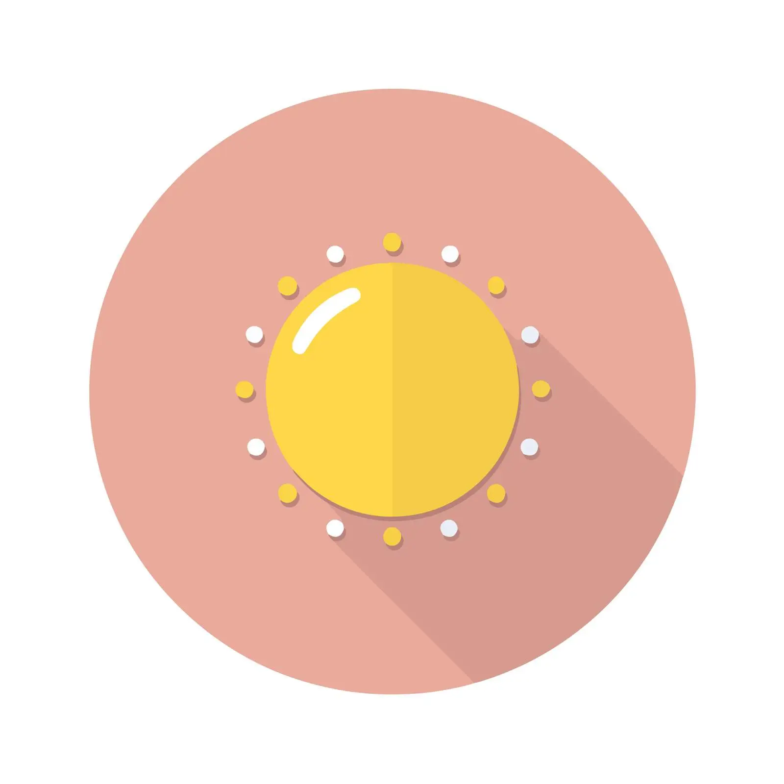 Sun Icon Flat Design Minimalist Colors — free download from Dotvec