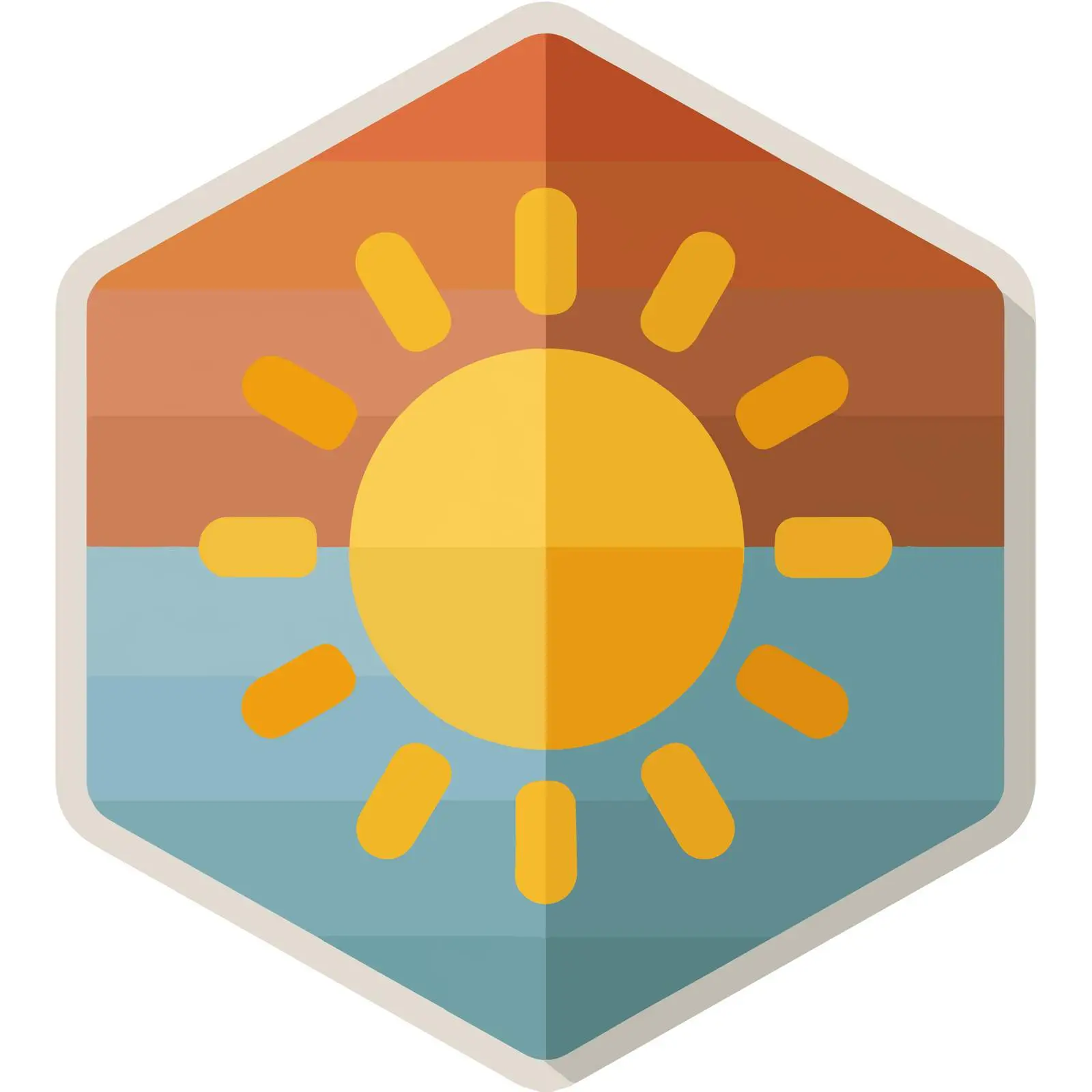 Sun Pictogram in Muted Flat Style — free download from Dotvec