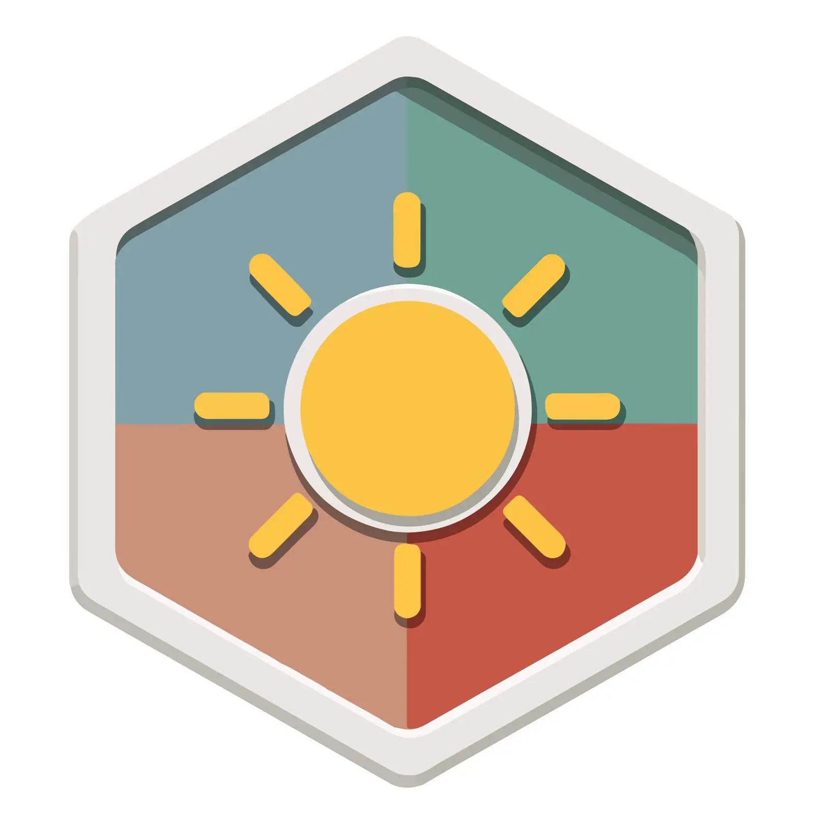 Sun Pictogram in Flat Design — free download from Dotvec