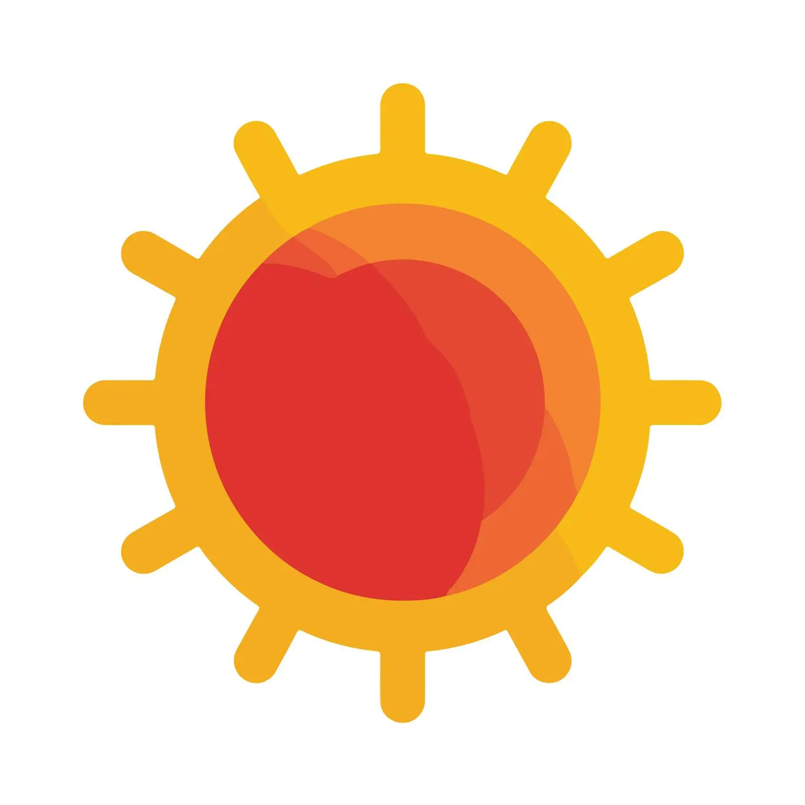 Sun Icon in Flat Design Style — free download from Dotvec