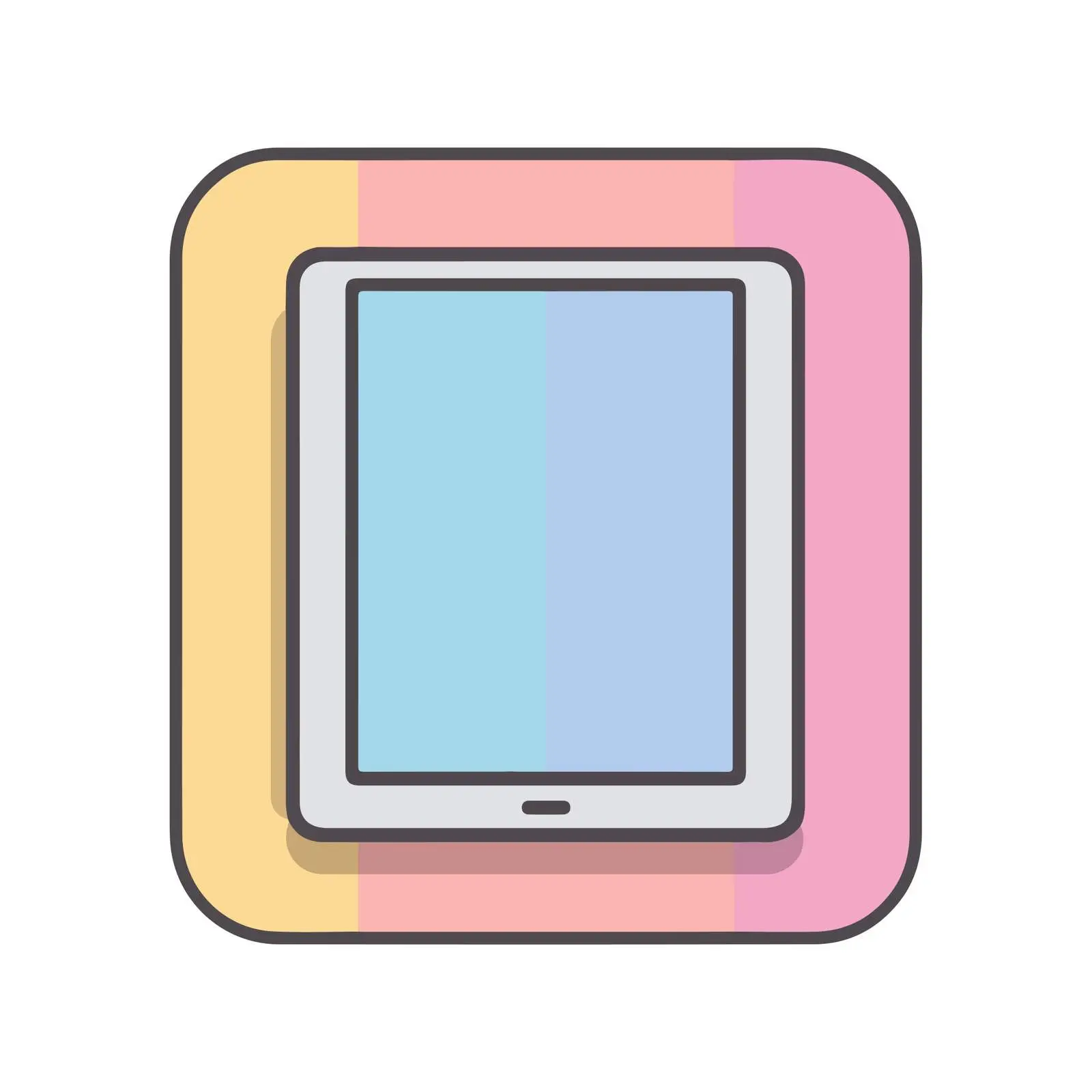 Pastel Tablet Flat Design Icon — free download from Dotvec
