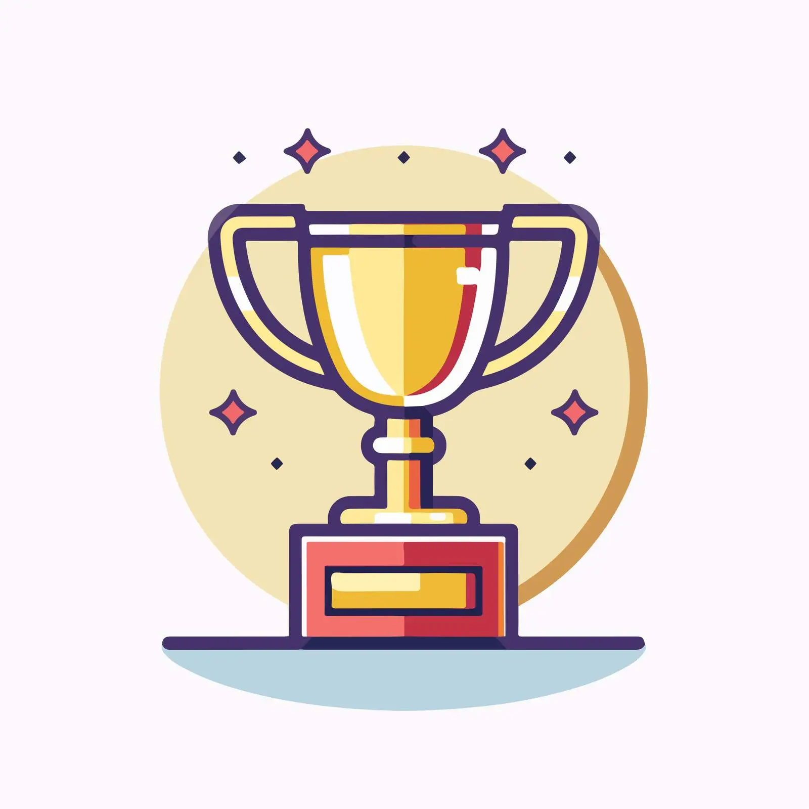 Sleek Trophy Icon Design – free flat pal image from Dotvec