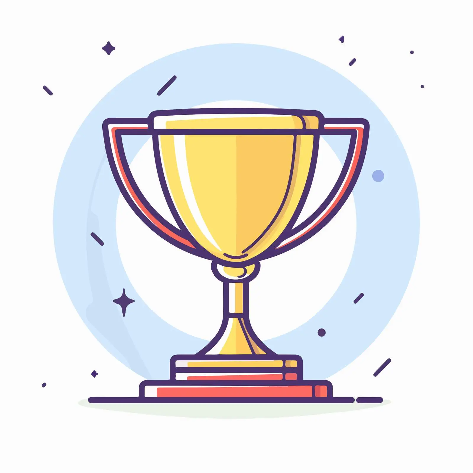 Minimal Trophy Icon Design – free flat pal image from Dotvec
