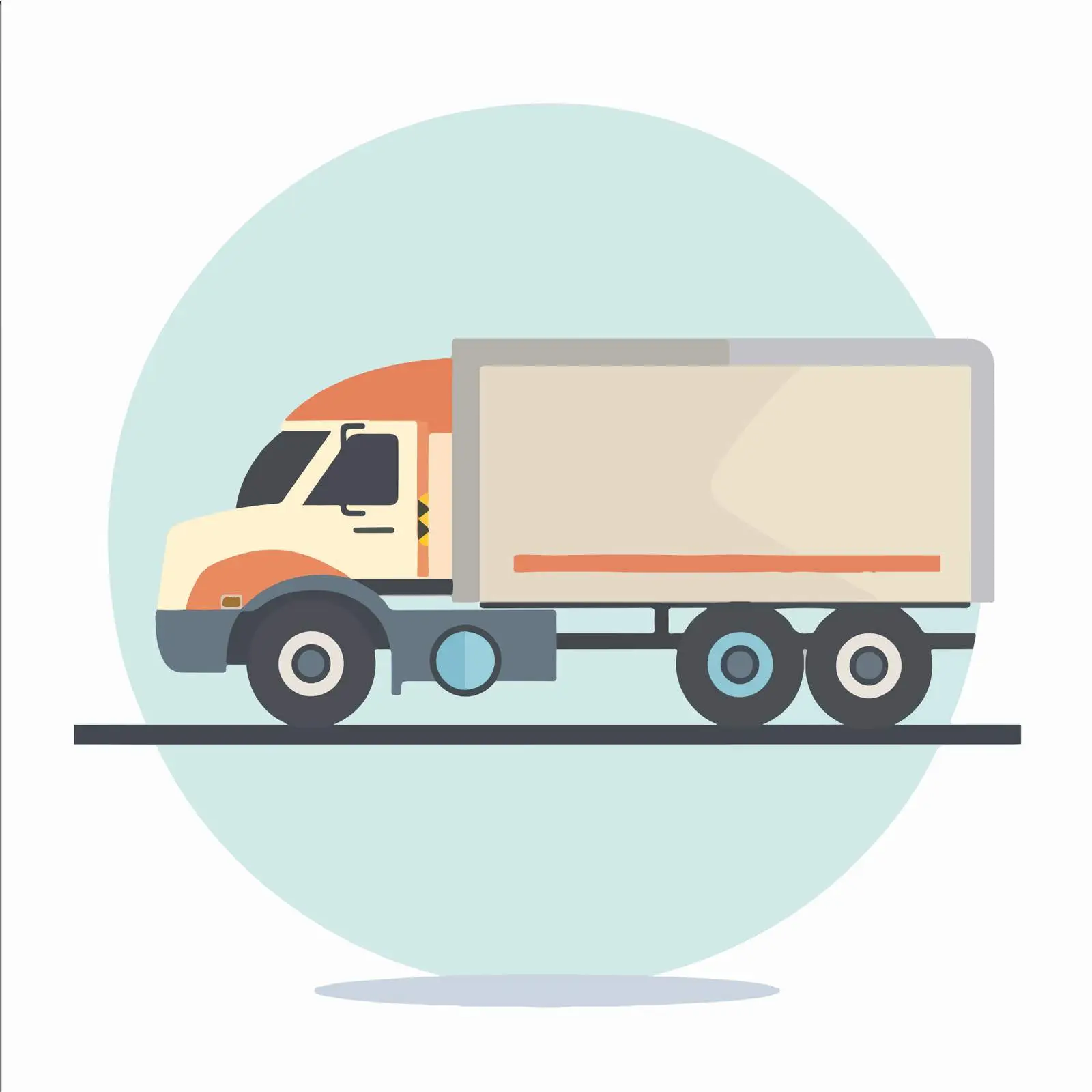 Minimalist Flat Truck Icon — free download from Dotvec