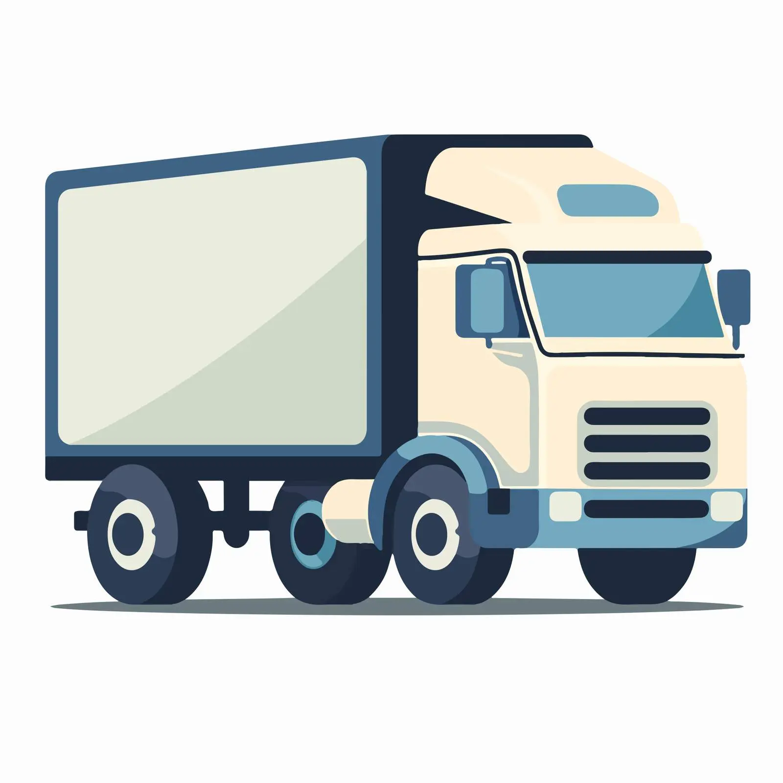 Truck Icon in Minimal Color Design – free flat pal image from Dotvec