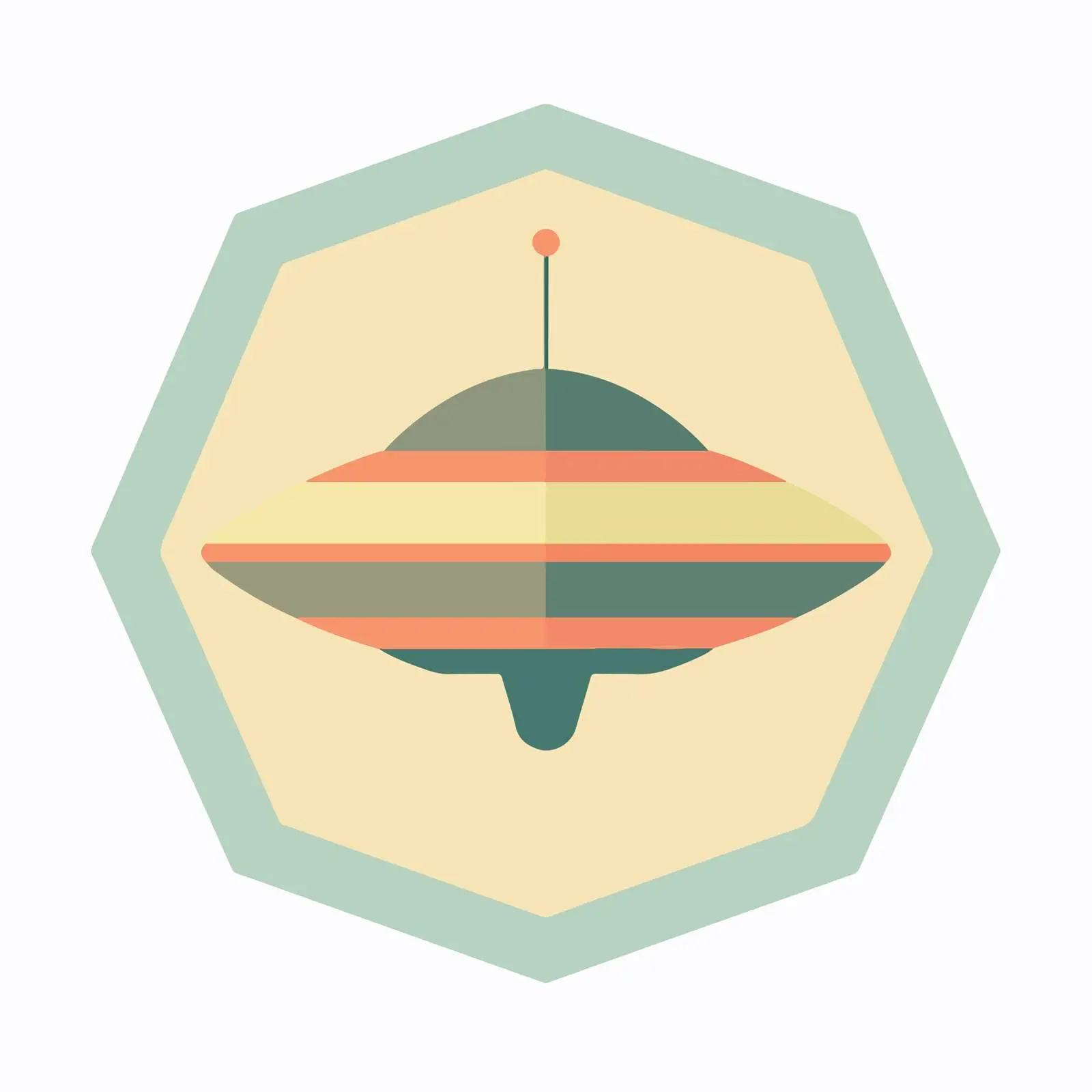 Pastel UFO Icon Vector Design — free download from Dotvec