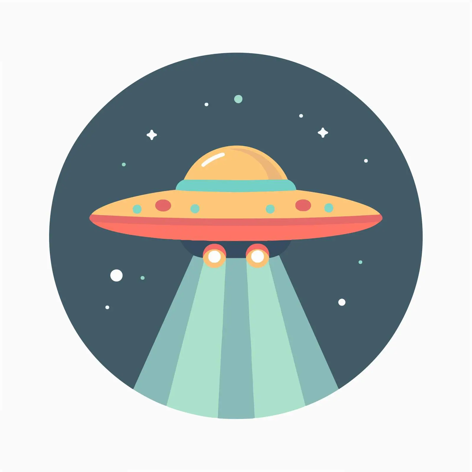UFO Icon Flat Design — free download from Dotvec