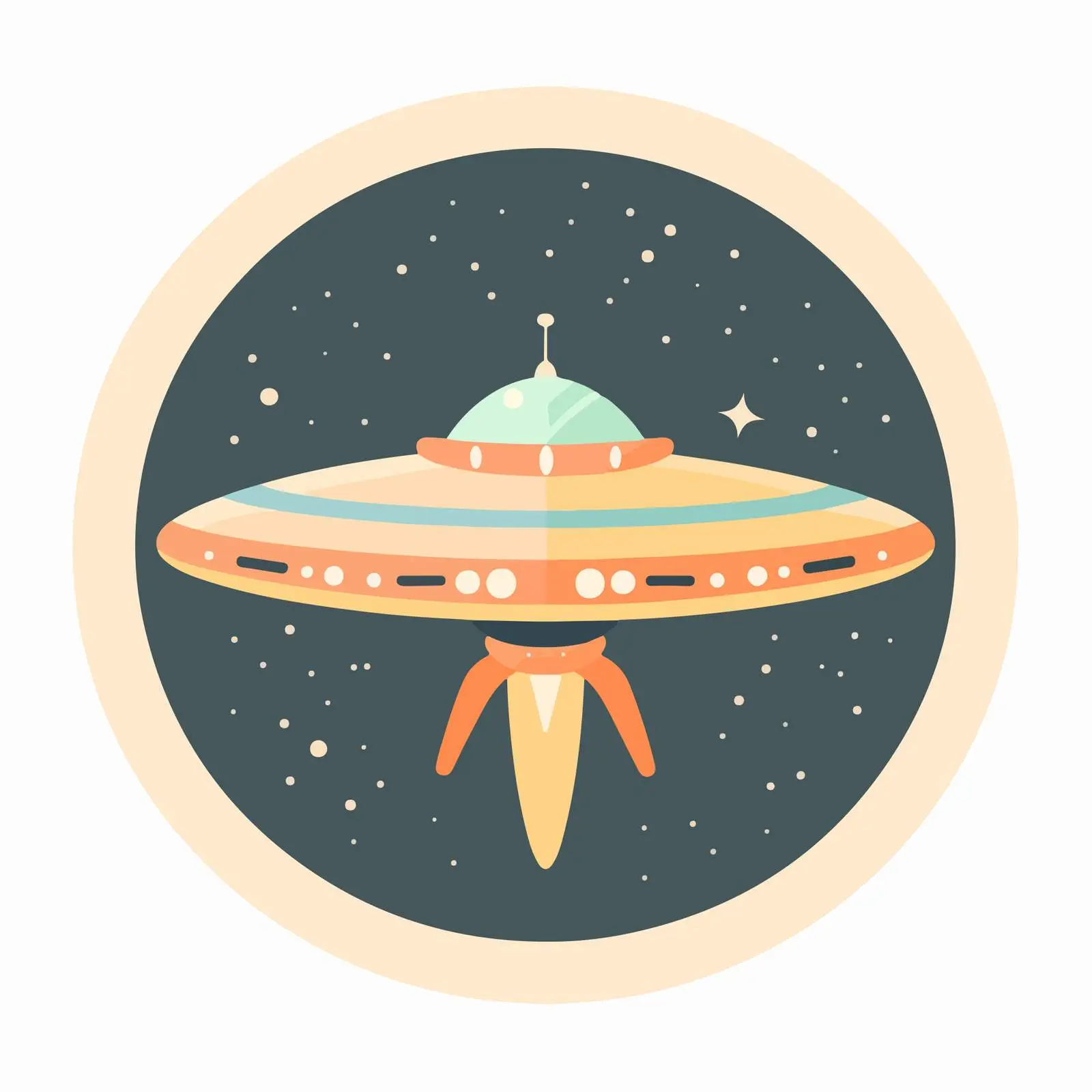 Minimal UFO Icon Design — free download from Dotvec
