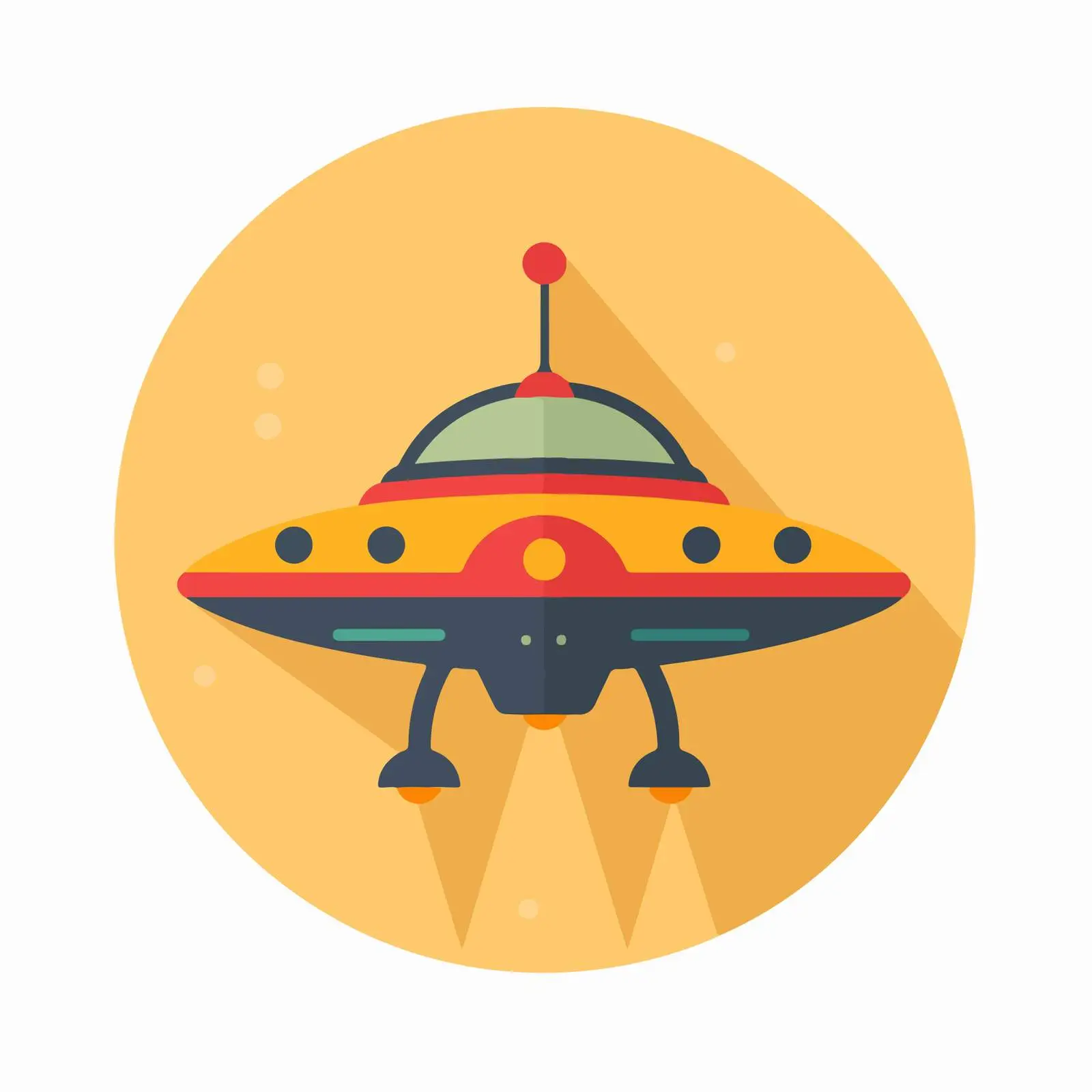 UFO Flat Design Icon — free download from Dotvec