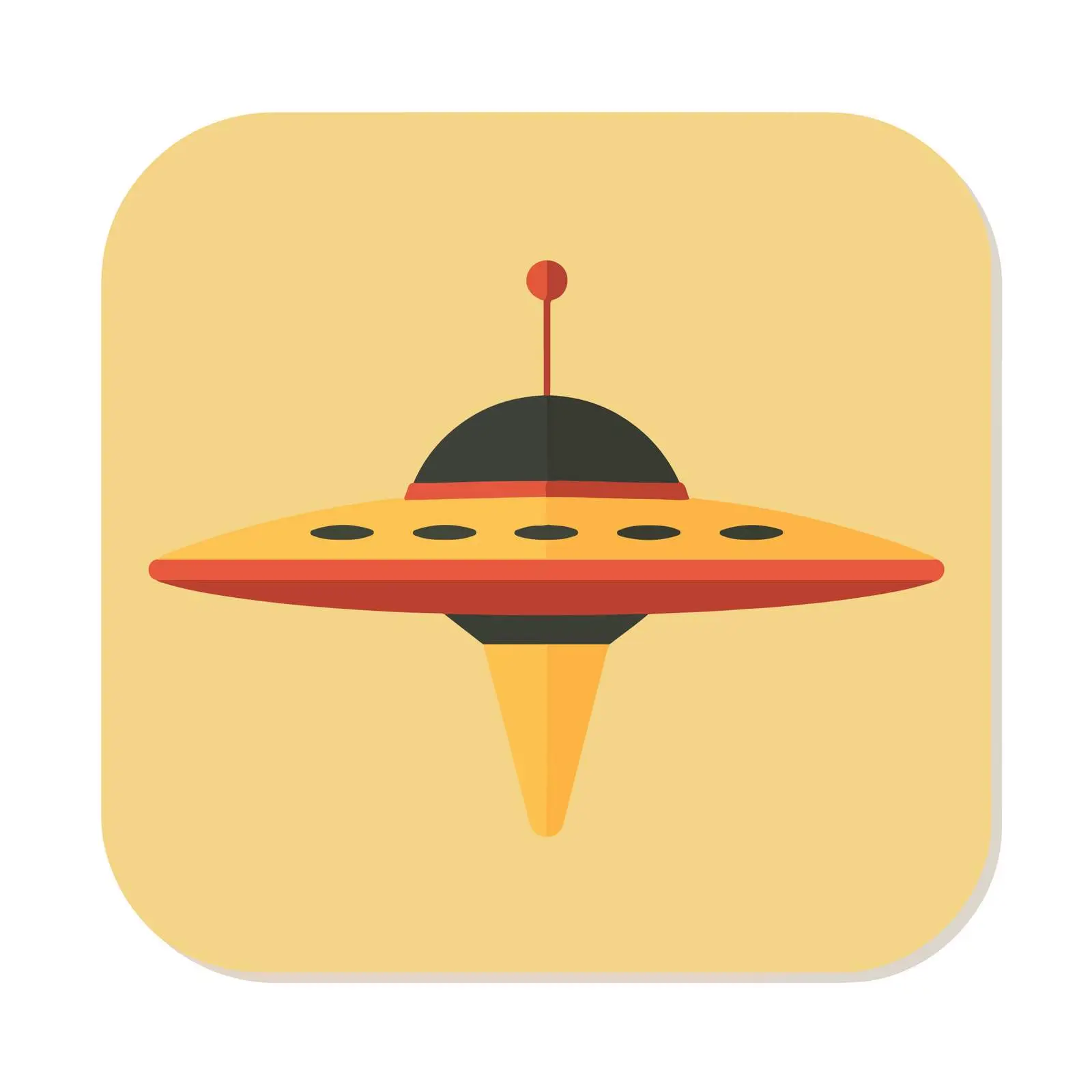 Geometric UFO Icon — free download from Dotvec