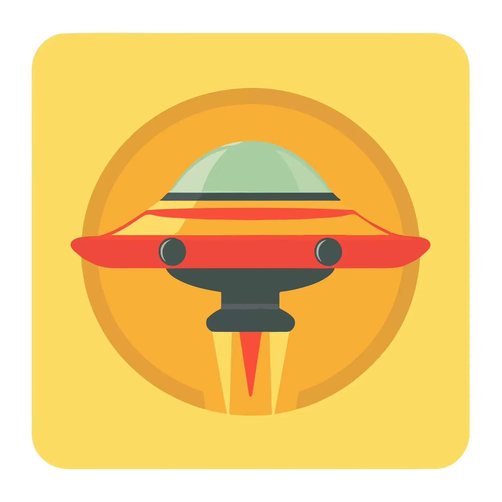 Minimalistic UFO Icon — free download from Dotvec