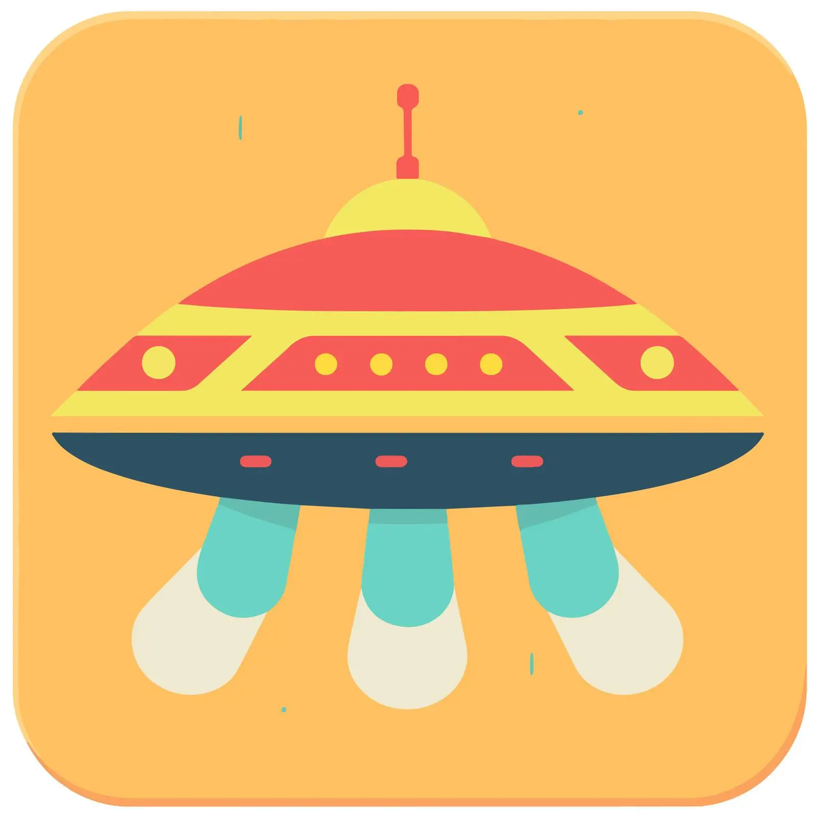 UFO Geometric Icon Design — free download from Dotvec
