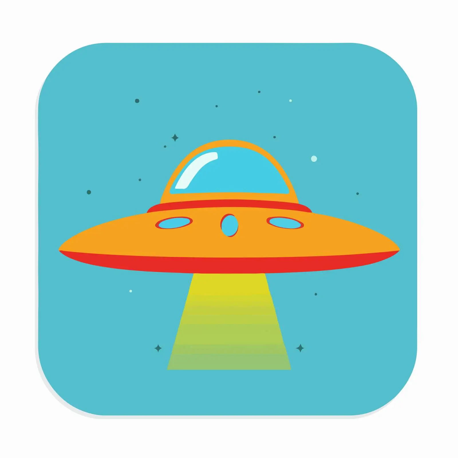 UFO Glyph Icon — free download from Dotvec