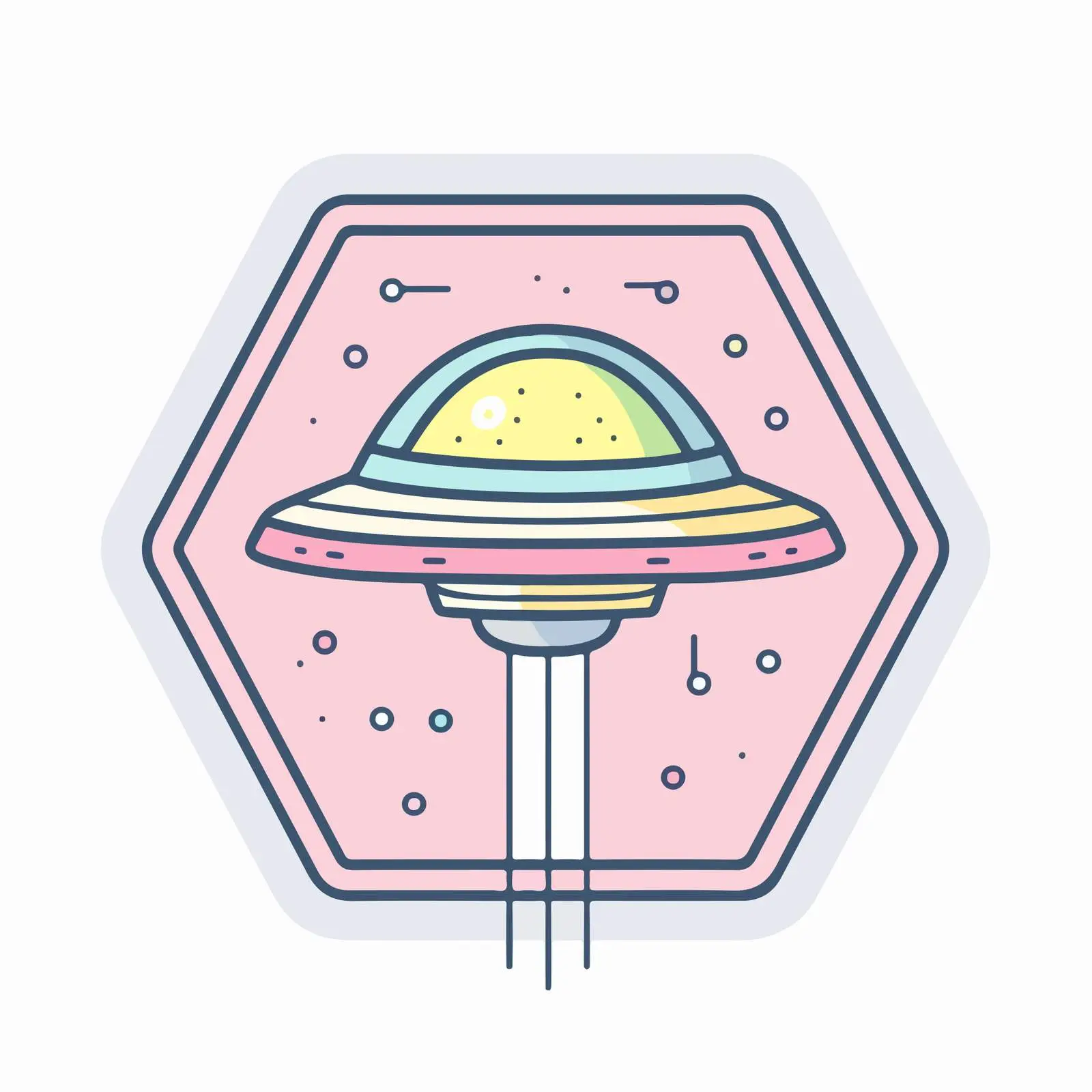 UFO Flat Pastel Icon Design — free download from Dotvec