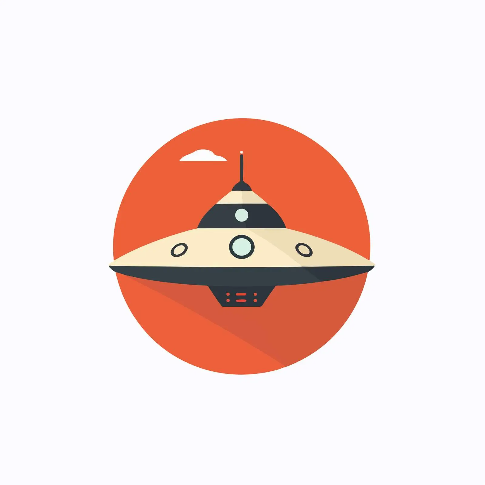 Minimal UFO Icon Design — free download from Dotvec