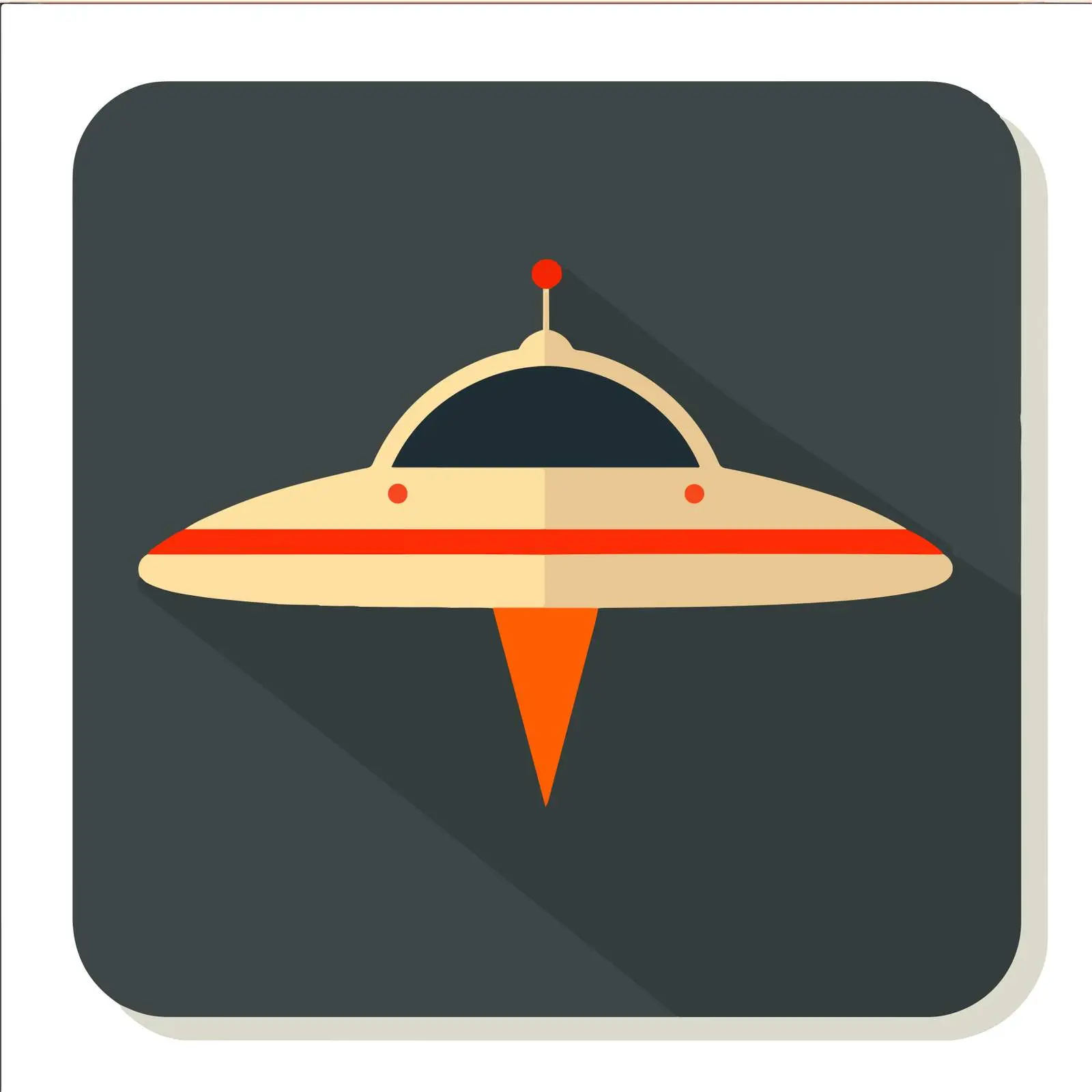 Minimal UFO Icon Design – free flat pal image from Dotvec