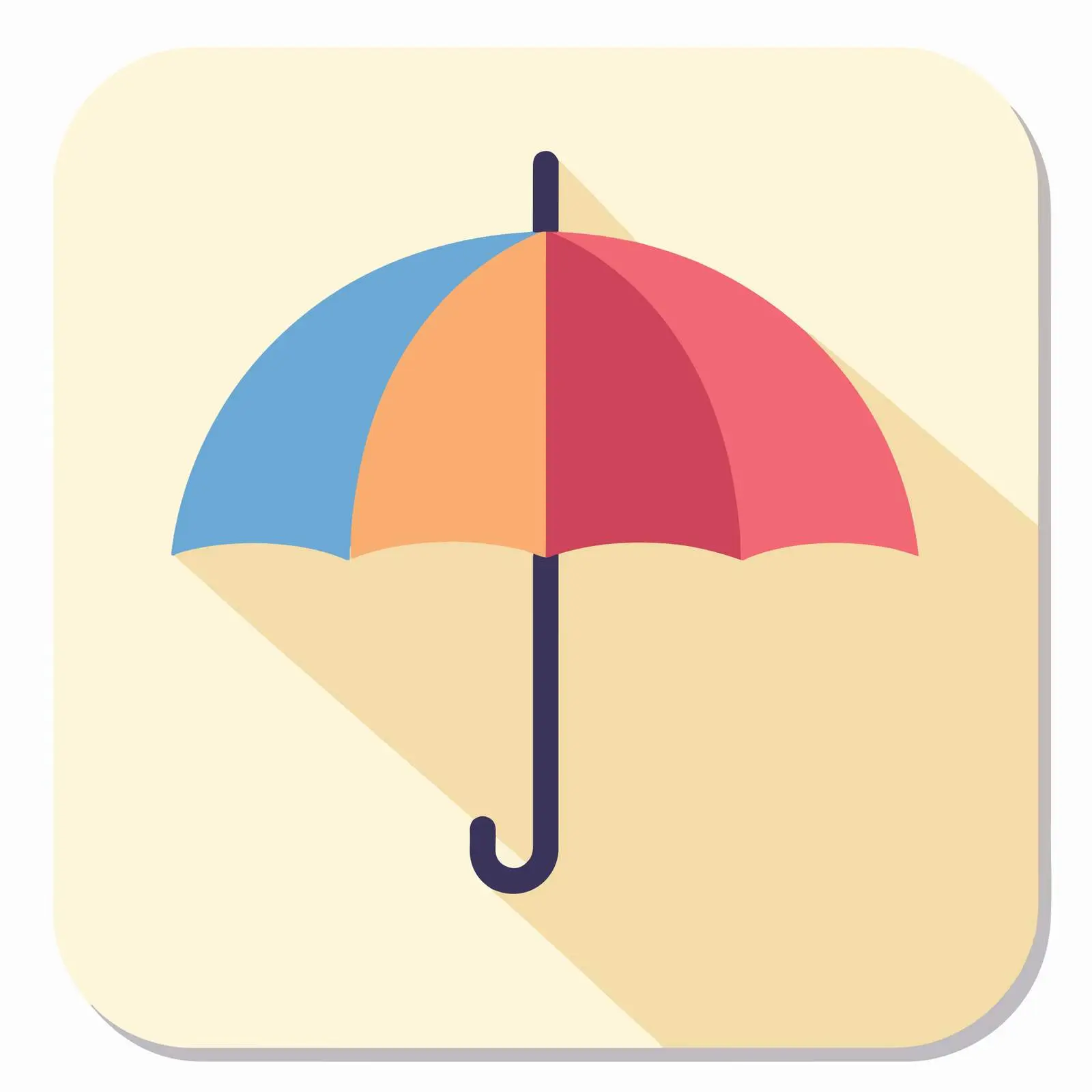 Flat Umbrella Icon in Pastel Colors — free download from Dotvec