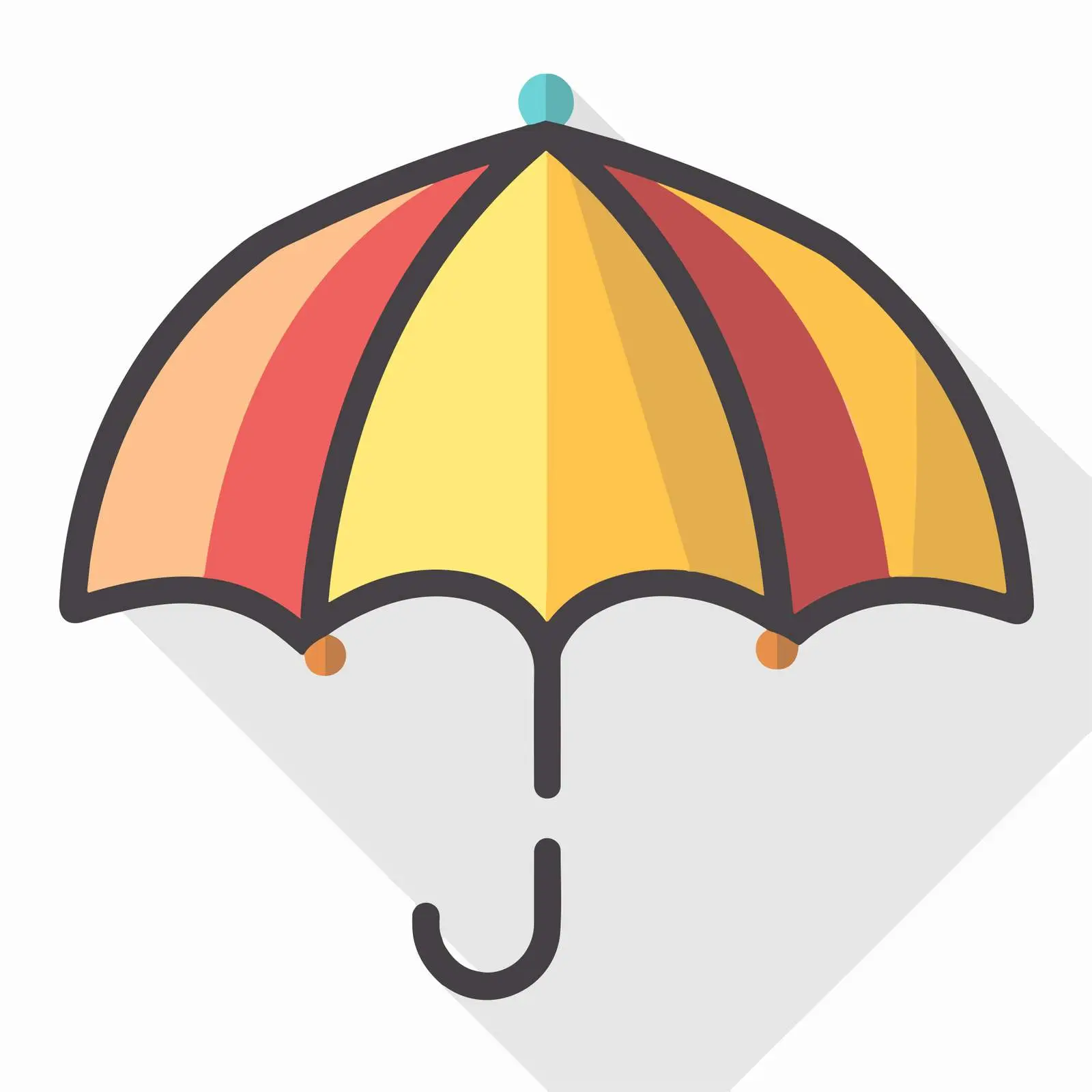 Flat Pastel Umbrella Icon — free download from Dotvec