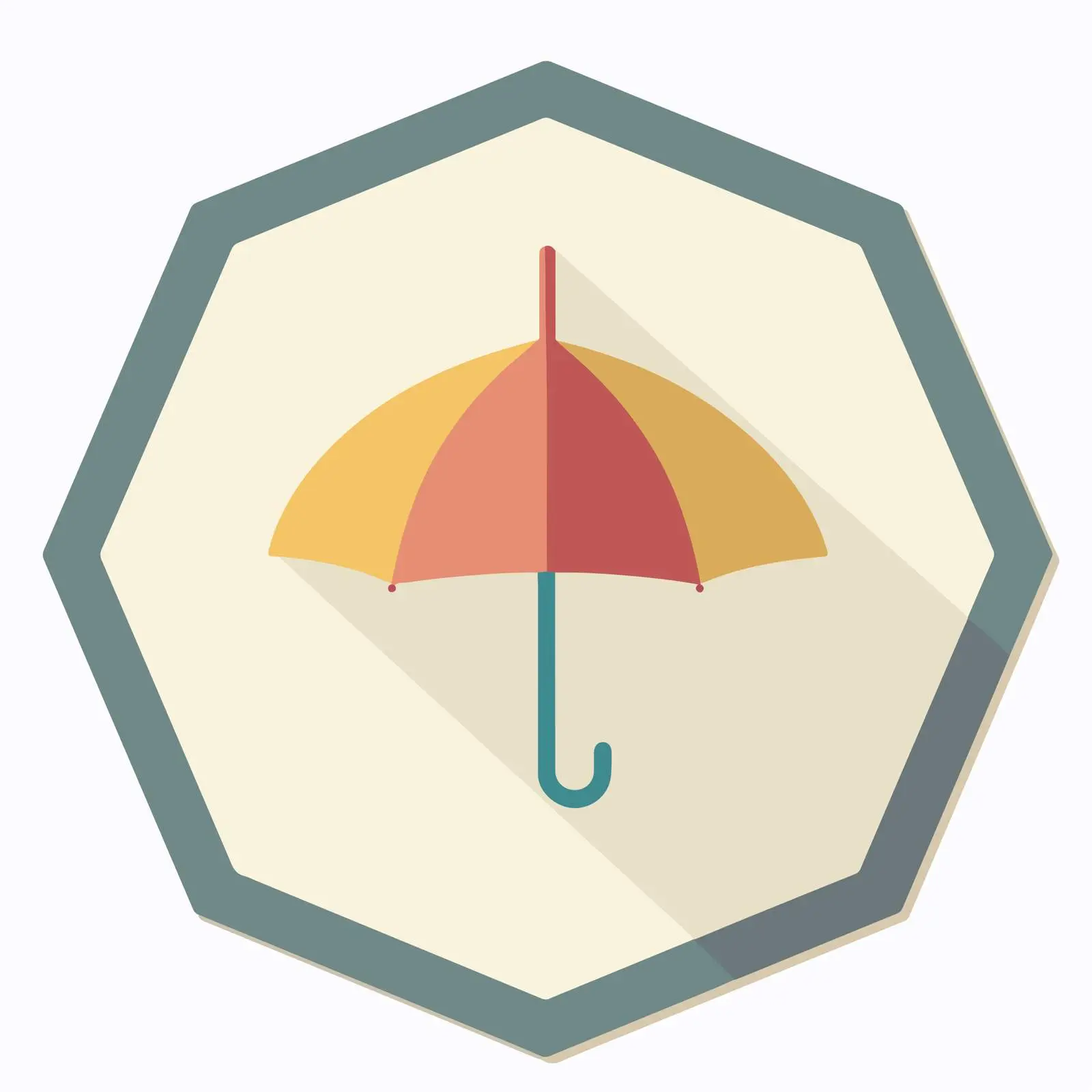 Simple Geometric Umbrella Icon — free download from Dotvec