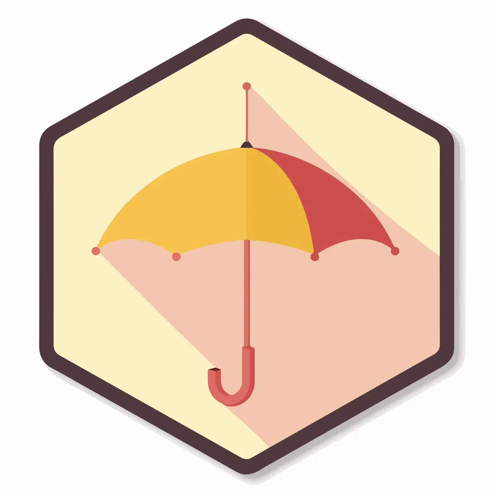 Minimal Umbrella Icon for Design Projects — free download from Dotvec