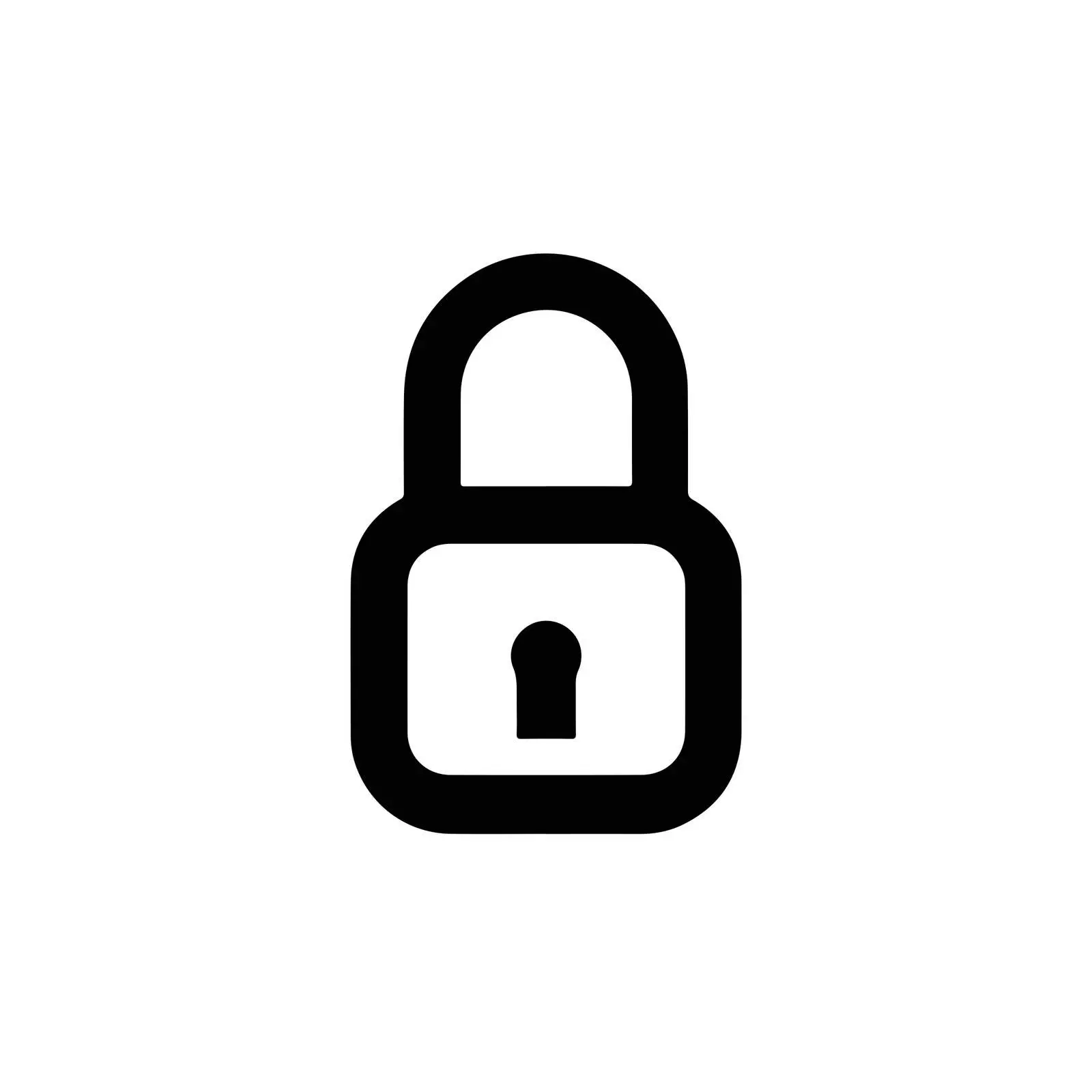 Simple Geometric Unlock Icon – free password image from Dotvec
