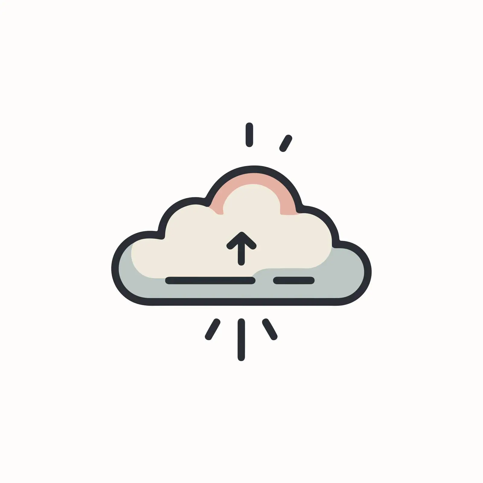 Upload Cloud Monoline Icon — free download from Dotvec